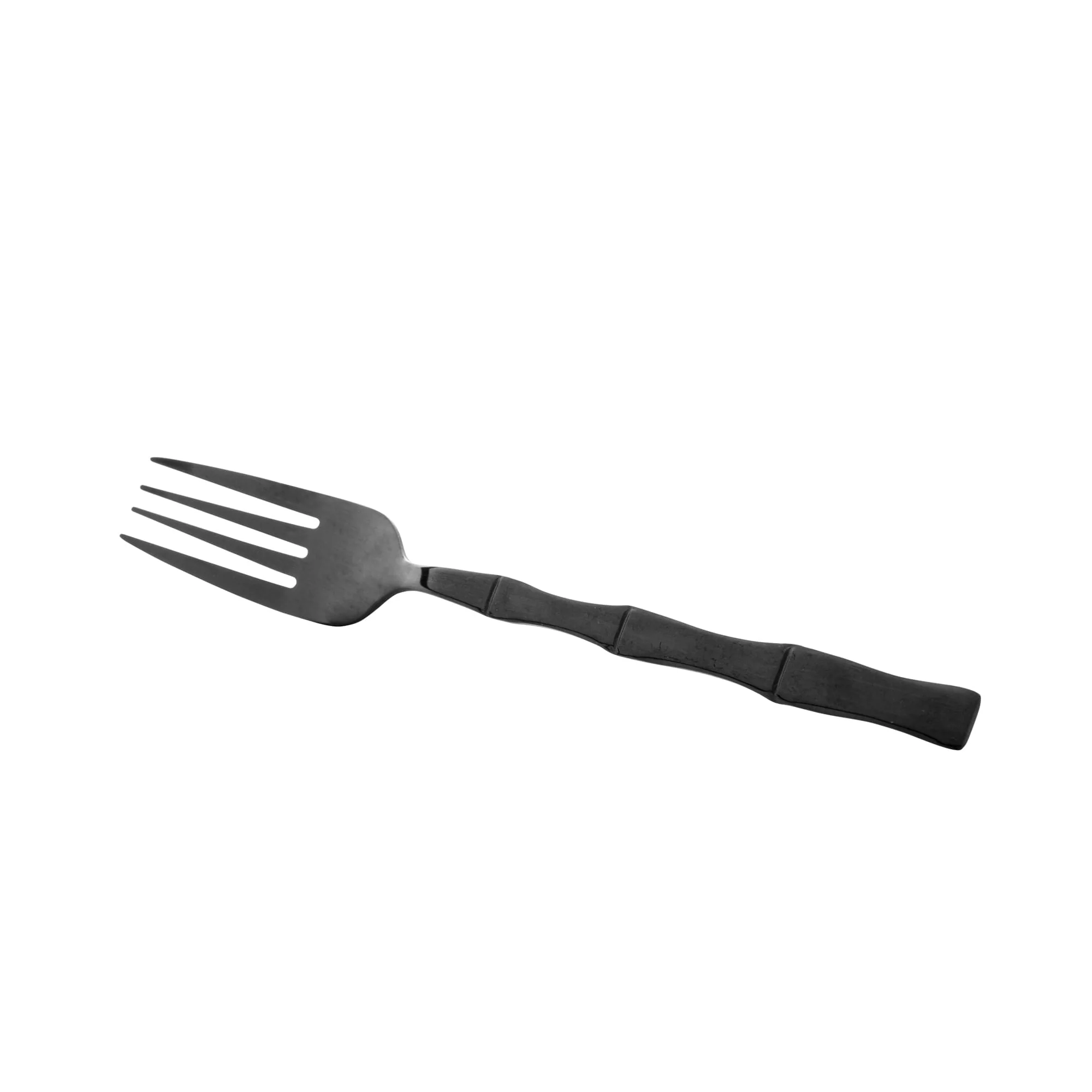 Jogo 6 Garfos Para Mesa Estilo Bambu Elegant Aço Inox Preto Ônix 19,8 cm - Image 2