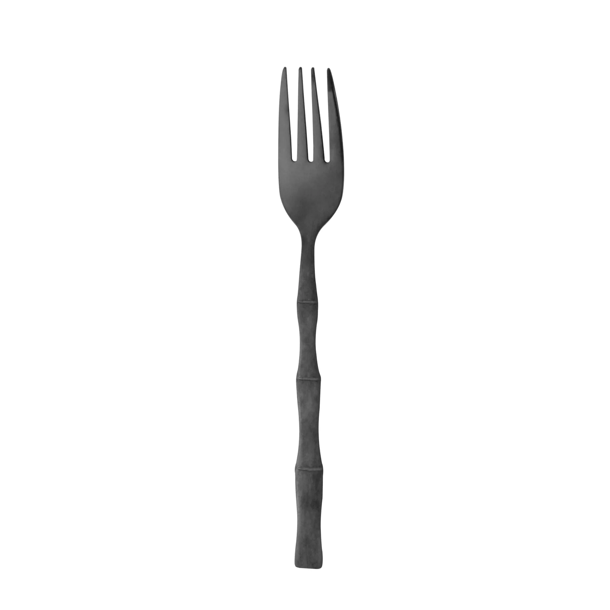 Jogo 6 Garfos Para Mesa Estilo Bambu Elegant Aço Inox Preto Ônix 19,8 cm - Image 3