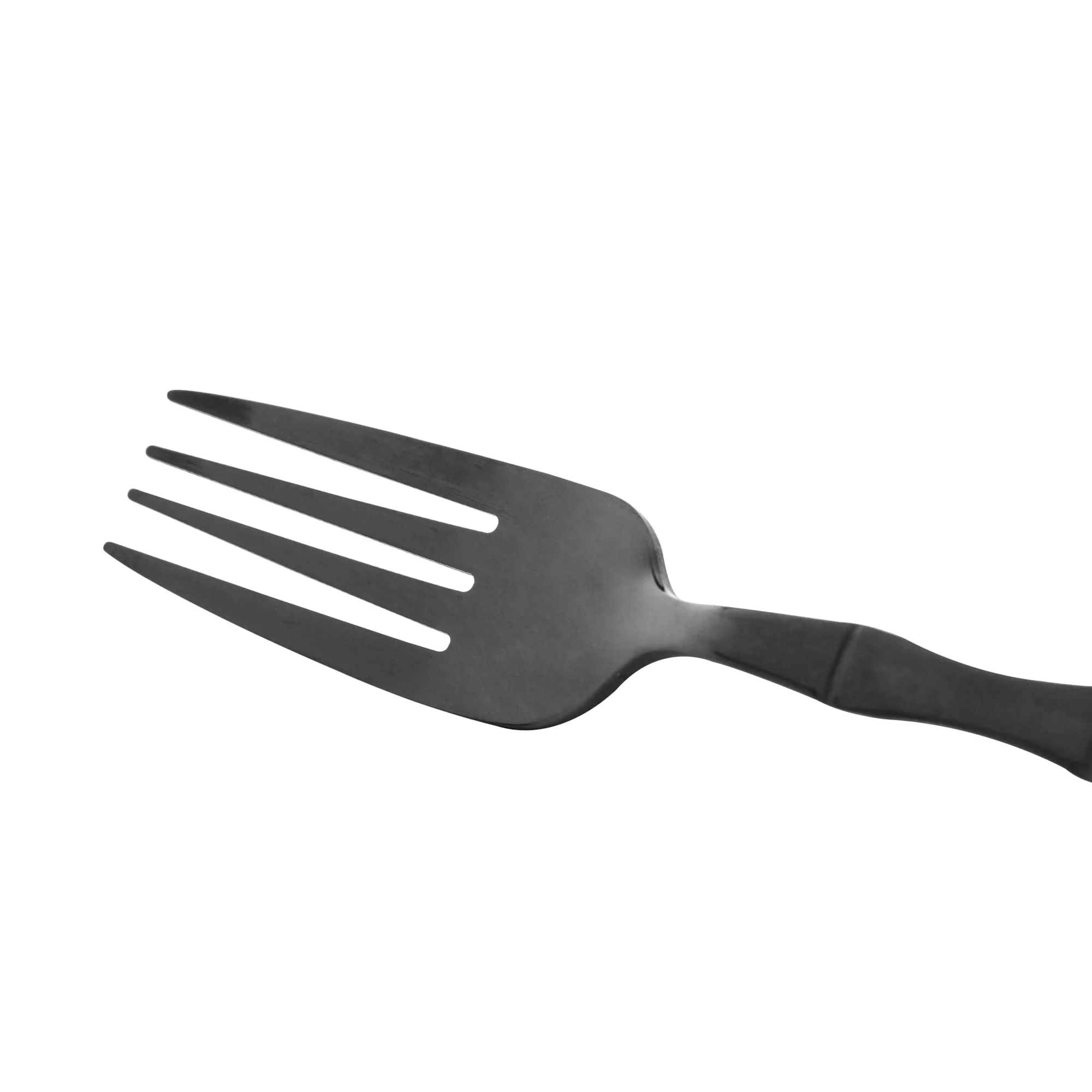 Jogo 6 Garfos Para Mesa Estilo Bambu Elegant Aço Inox Preto Ônix 19,8 cm - Image 5