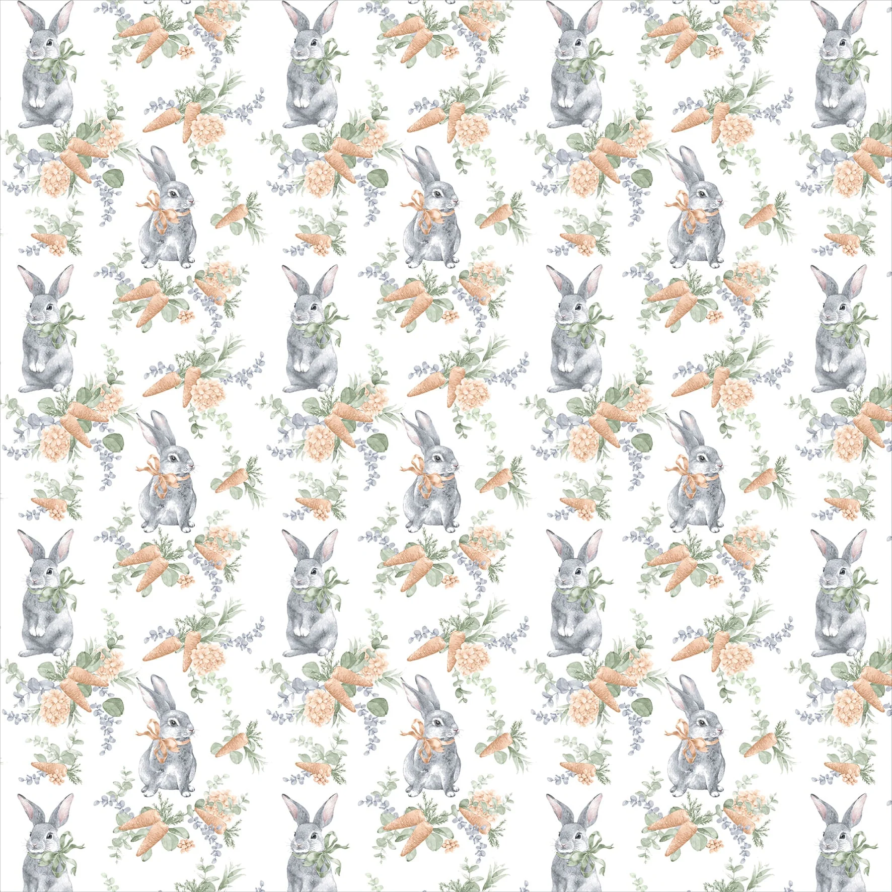 Guardanapo Estampado Laço Páscoa Coelho 45cm
