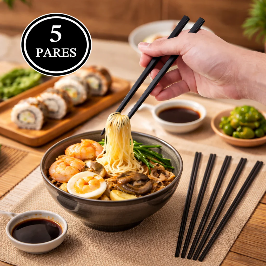 Hashi Preto 24cm 5 Pares