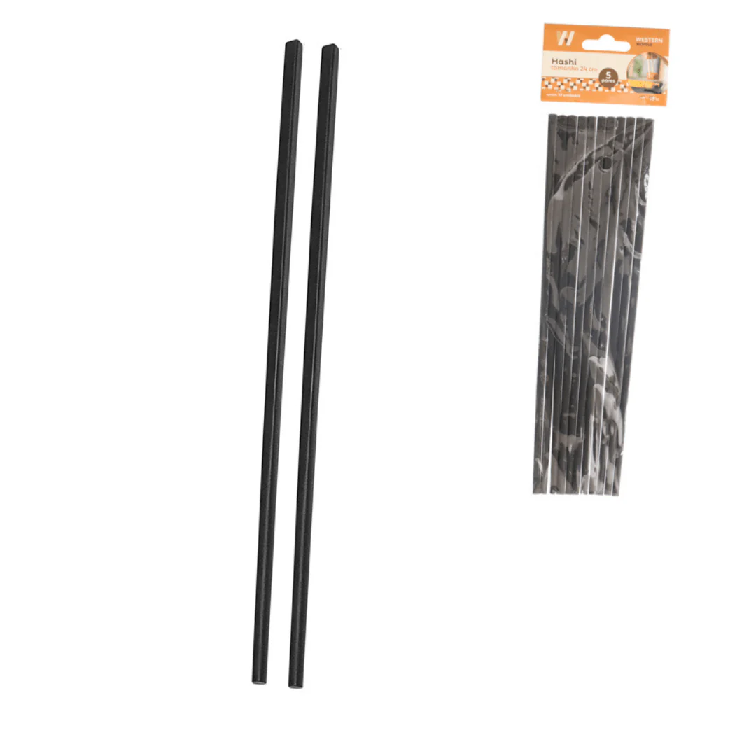 Hashi Preto 24cm 5 Pares - Image 4