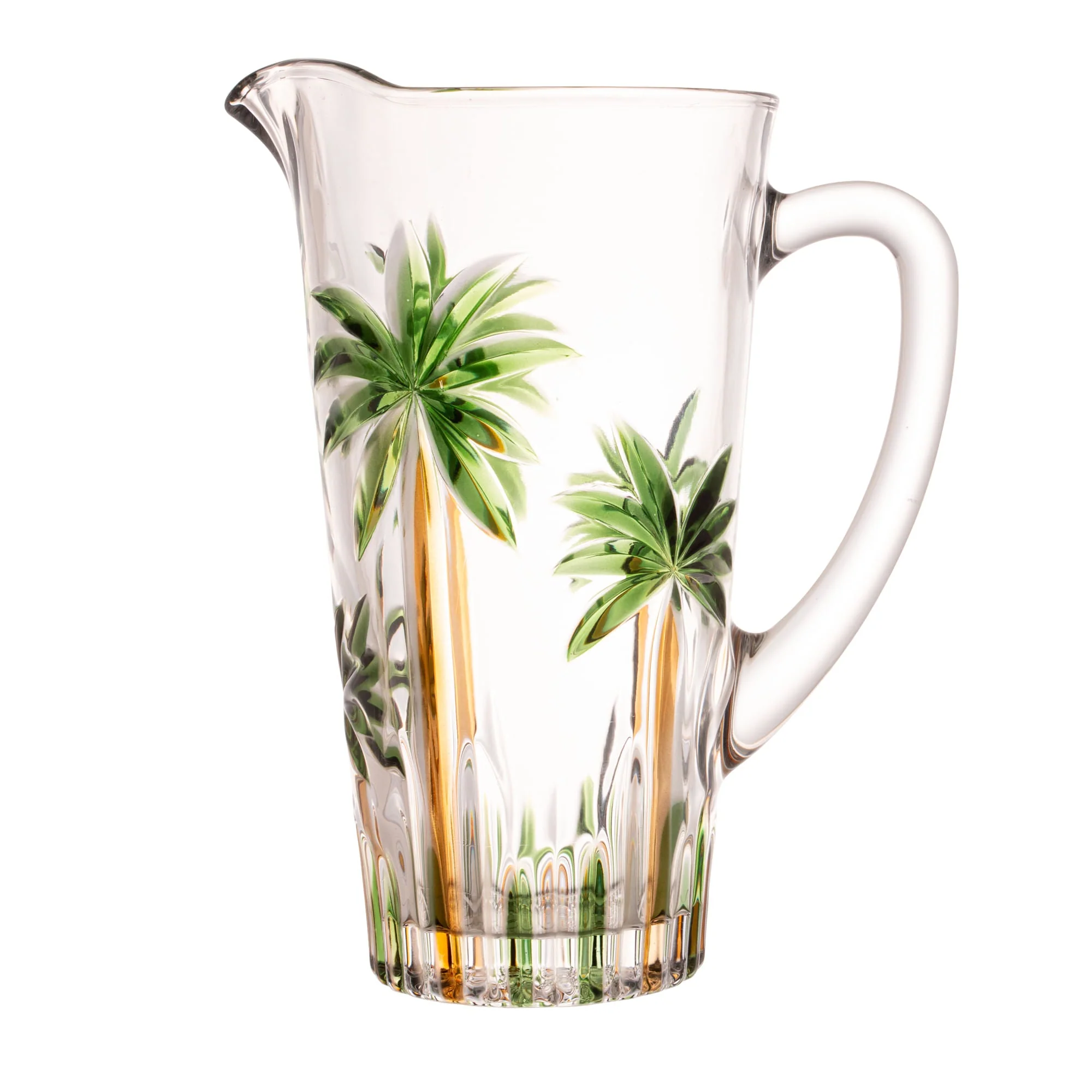 Jarra Cristal de Chumbo Palm Tree Handpaint 1,2 Litros