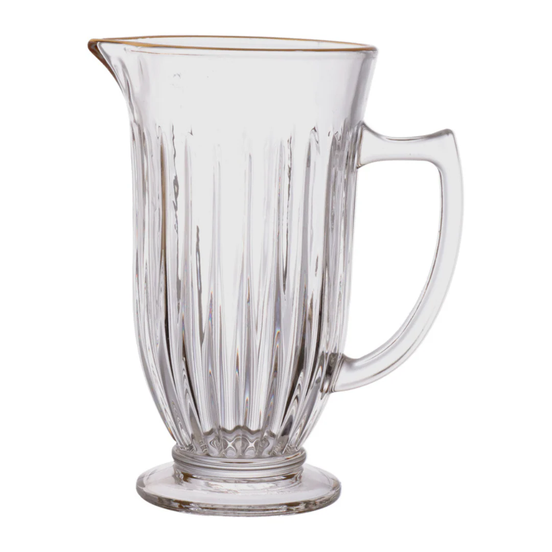 Jarra de Vidro Melina com Borda Dourada 1 Litro