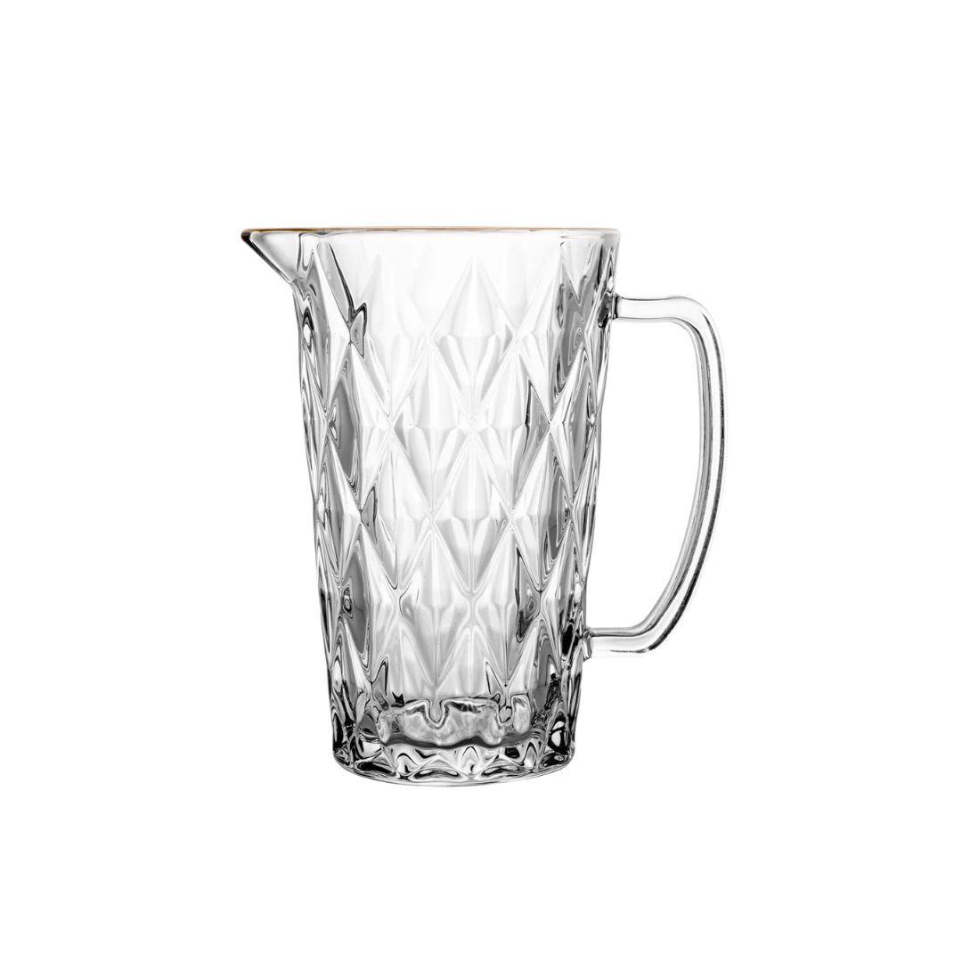 Jarra De Vidro Diamond Com Fio de Ouro - 1 Litro - Image 8