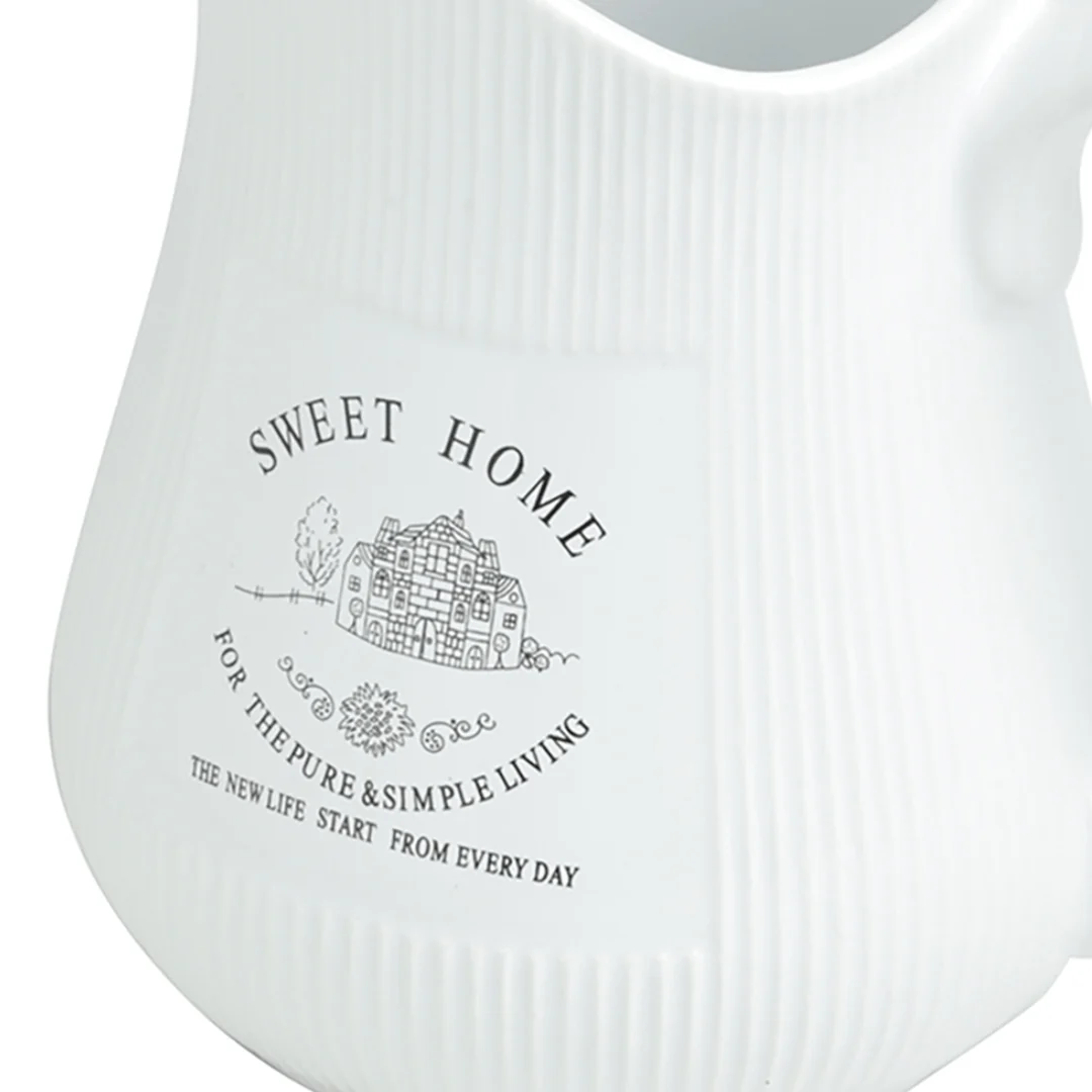 Jarra Sweet Home de Cerâmica Branca 500ml - Image 3