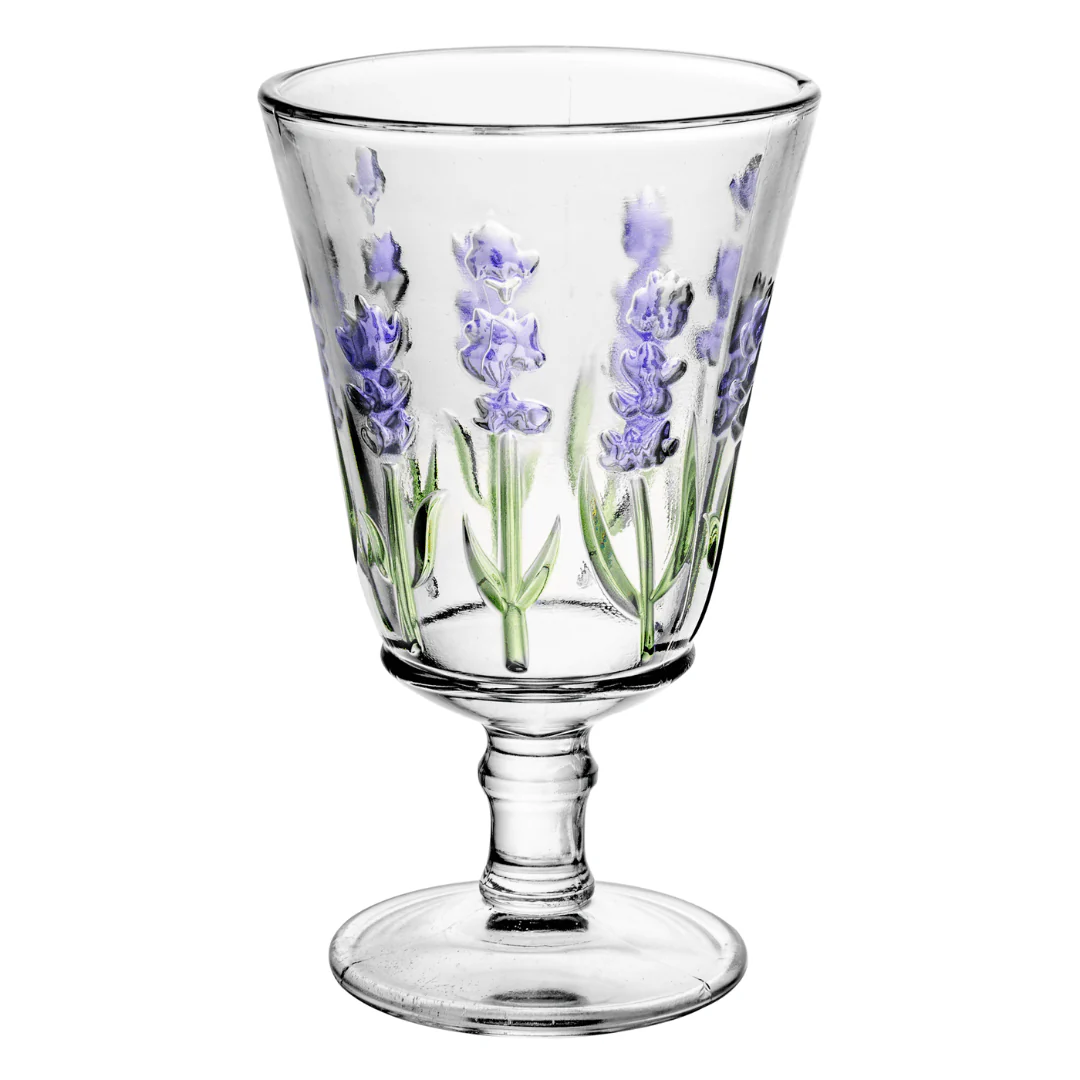 Jogo 1 Jarra com 6 Taças Cristal Lavanda Hand Painting - Image 11