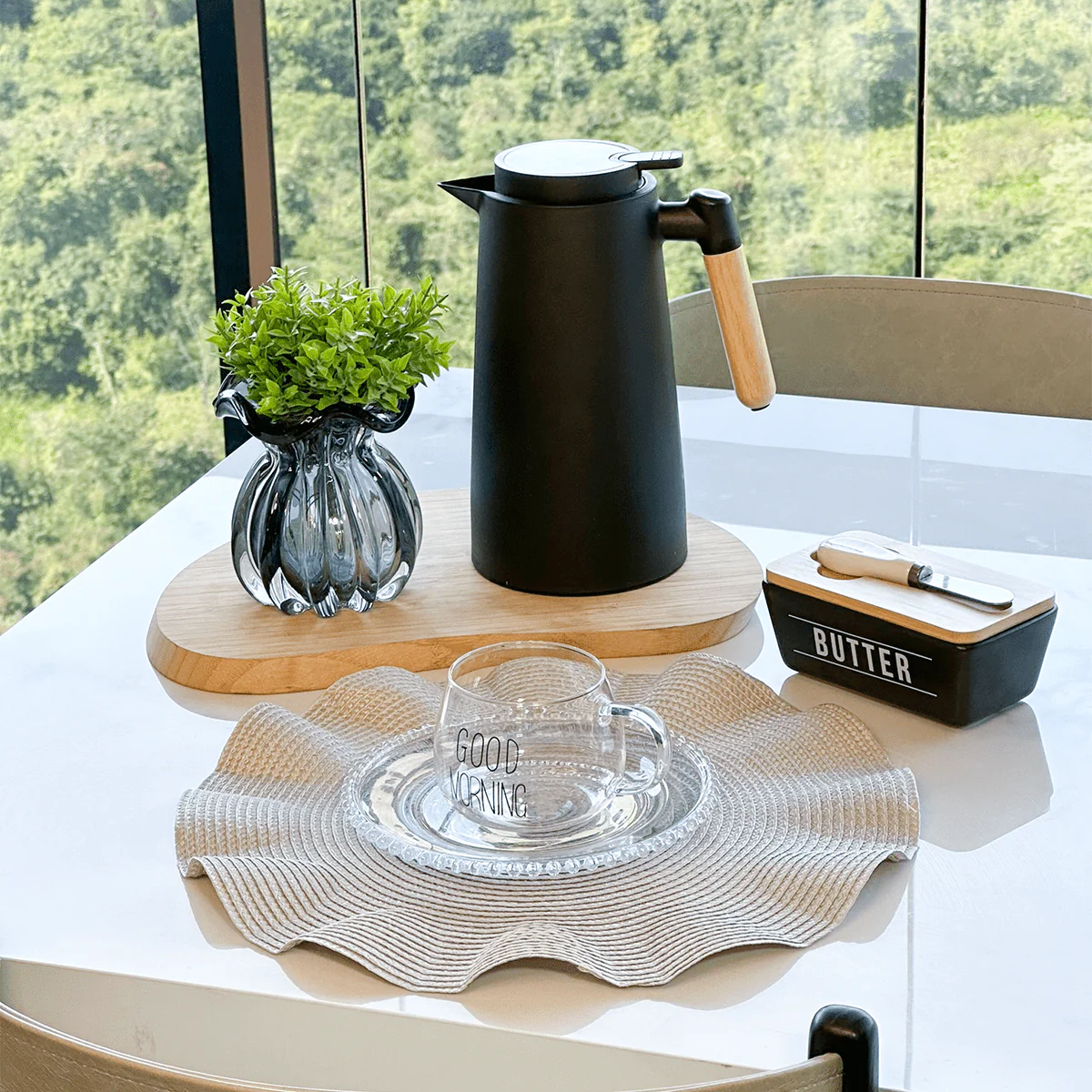 Jogo 2 Canecas Coffee Time Vidro Borossilicato 380ml - Image 3