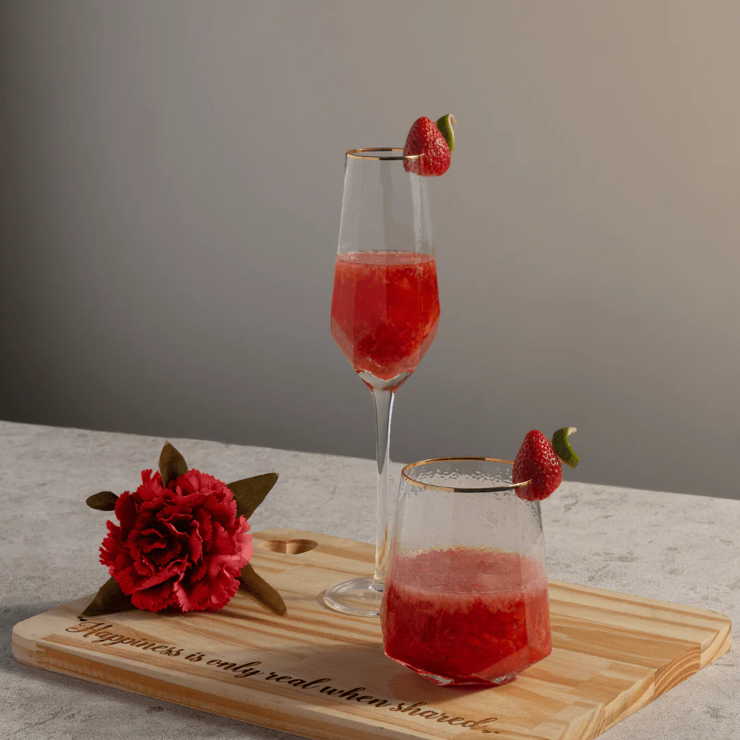 Jogo 2 Copos Baixos Whisky em Cristal com Borda Dourada 550ml - Image 4