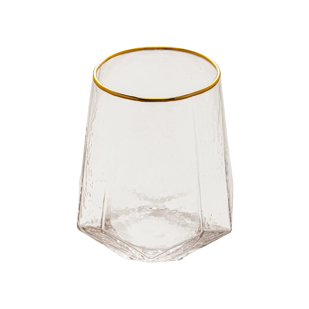 Jogo 2 Copos Baixos Whisky em Cristal com Borda Dourada 550ml - Image 7