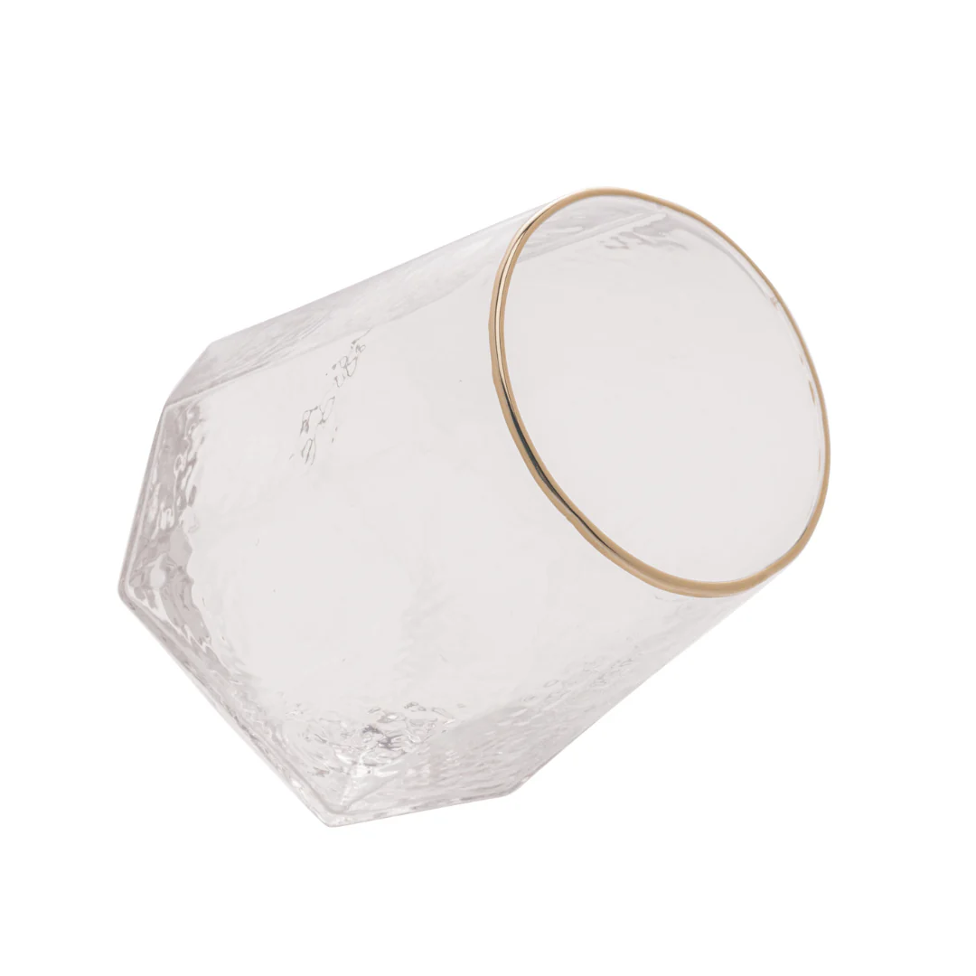Jogo 2 Copos Baixos Whisky em Cristal com Borda Dourada 550ml - Image 8