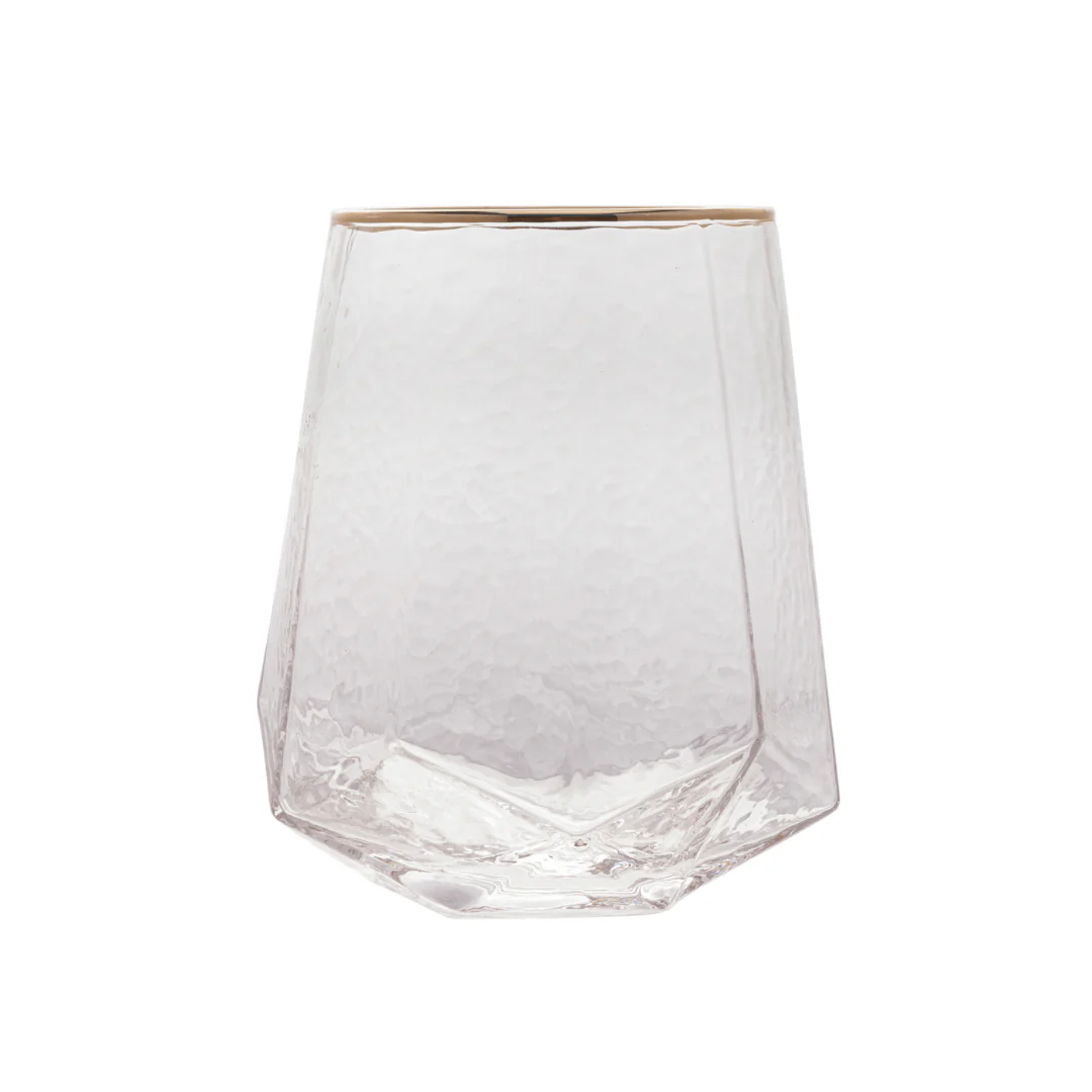 Jogo 2 Copos Baixos Whisky em Cristal com Borda Dourada 550ml - Image 9