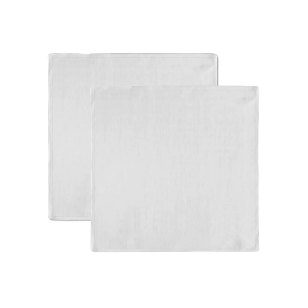 Jogo 2 Guardanapos Tricoline Liso Branco 43cm - Image 4