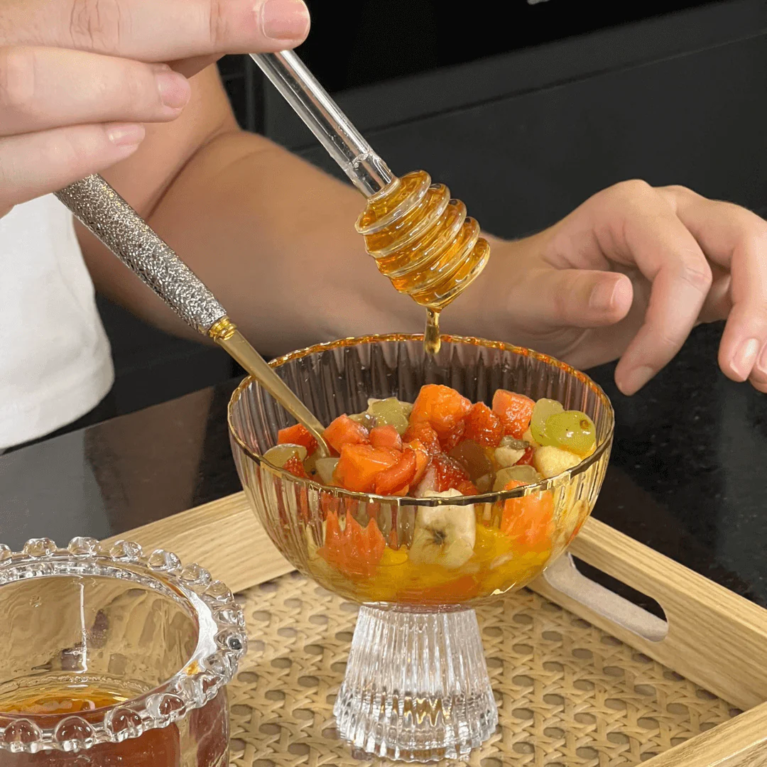 Jogo 2 Taças para Sobremesa Cristal com Fio de Ouro 200ml Lines - Image 6