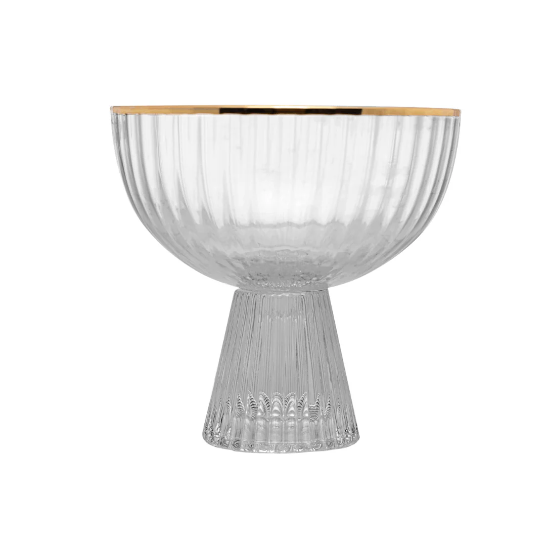 Jogo 2 Taças para Sobremesa Cristal com Fio de Ouro 200ml Lines - Image 8