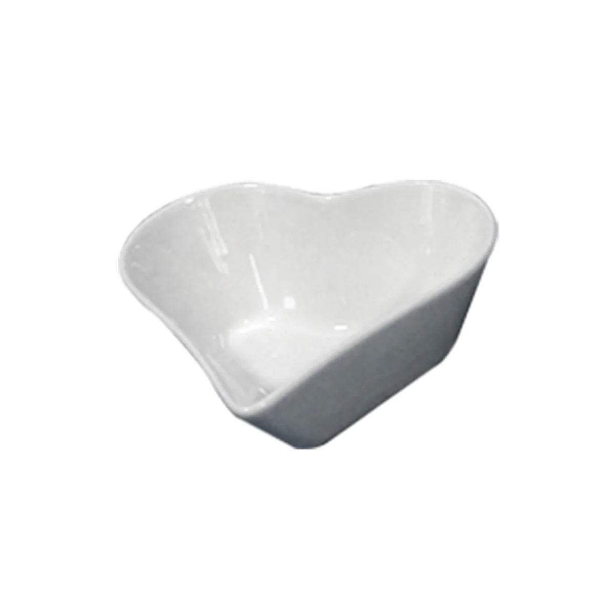 Jogo 3 Bowls Coração em Porcelana Branco - 10 cm - Image 2