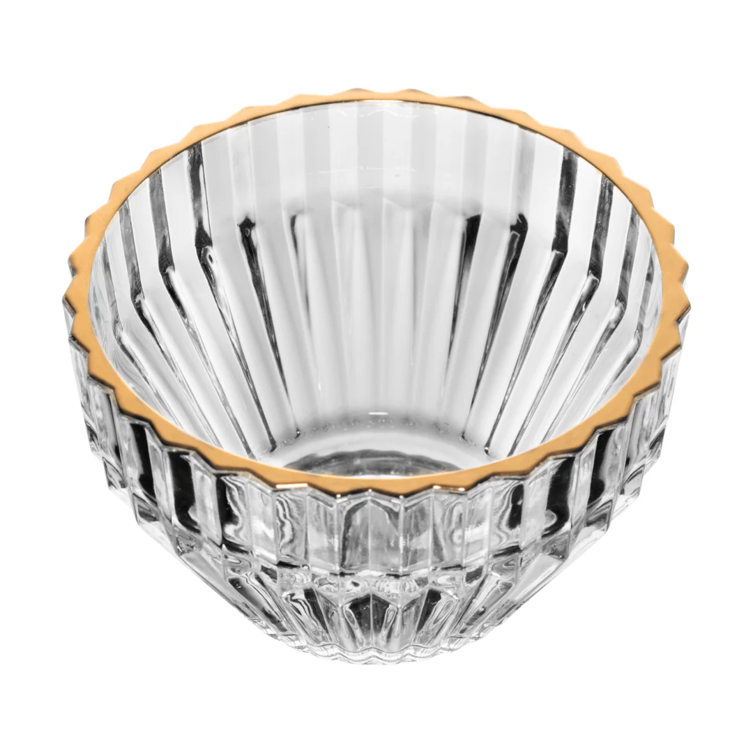 Jogo 4 Bowls de Cristal Imperatriz Fio de Ouro 11cm - Image 10