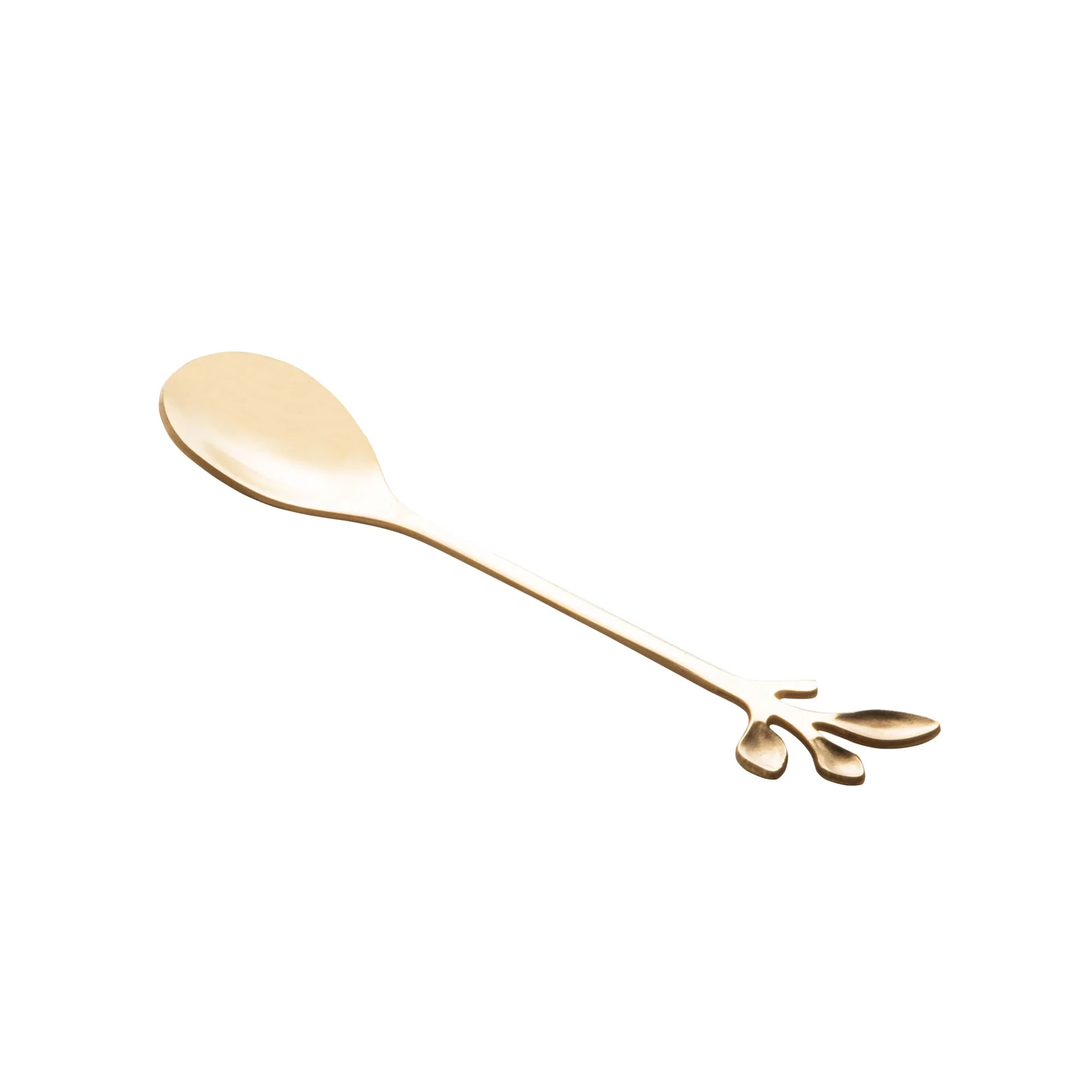 Jogo 4 Colheres Para Chá Aço Inox Leaves Dourado - Image 10