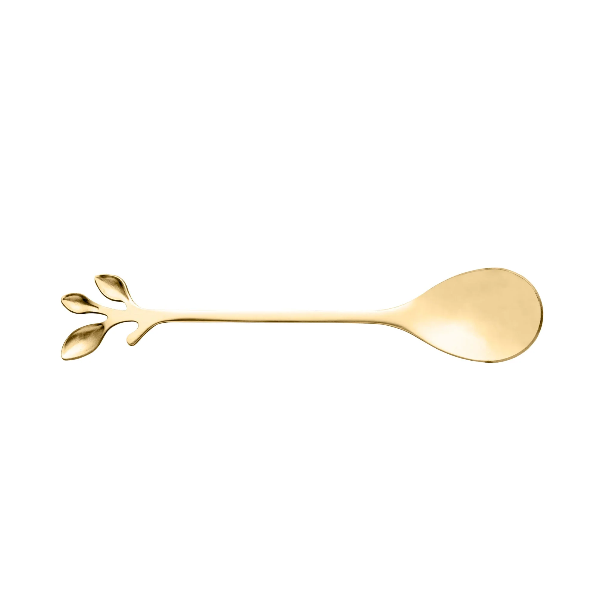 Jogo 4 Colheres Para Chá Aço Inox Leaves Dourado - Image 11