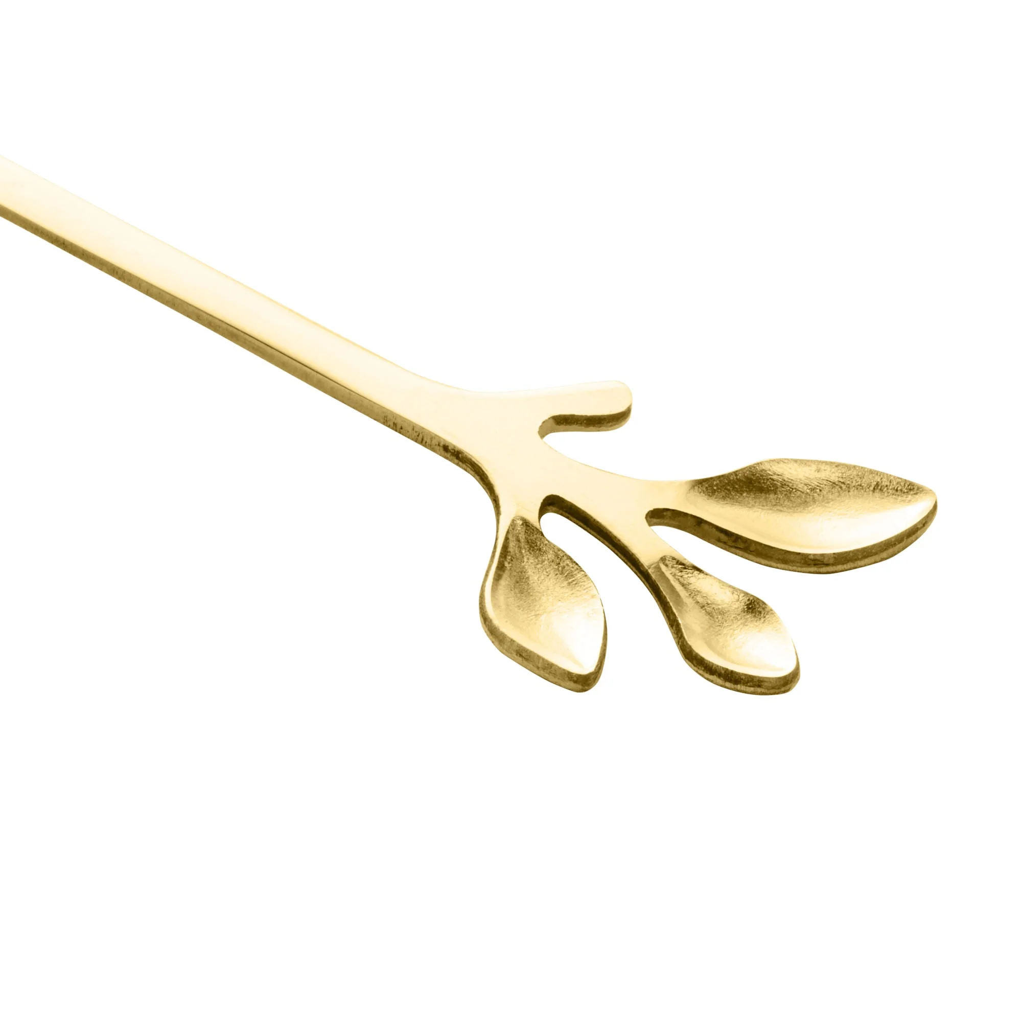 Jogo 4 Colheres Para Chá Aço Inox Leaves Dourado - Image 13