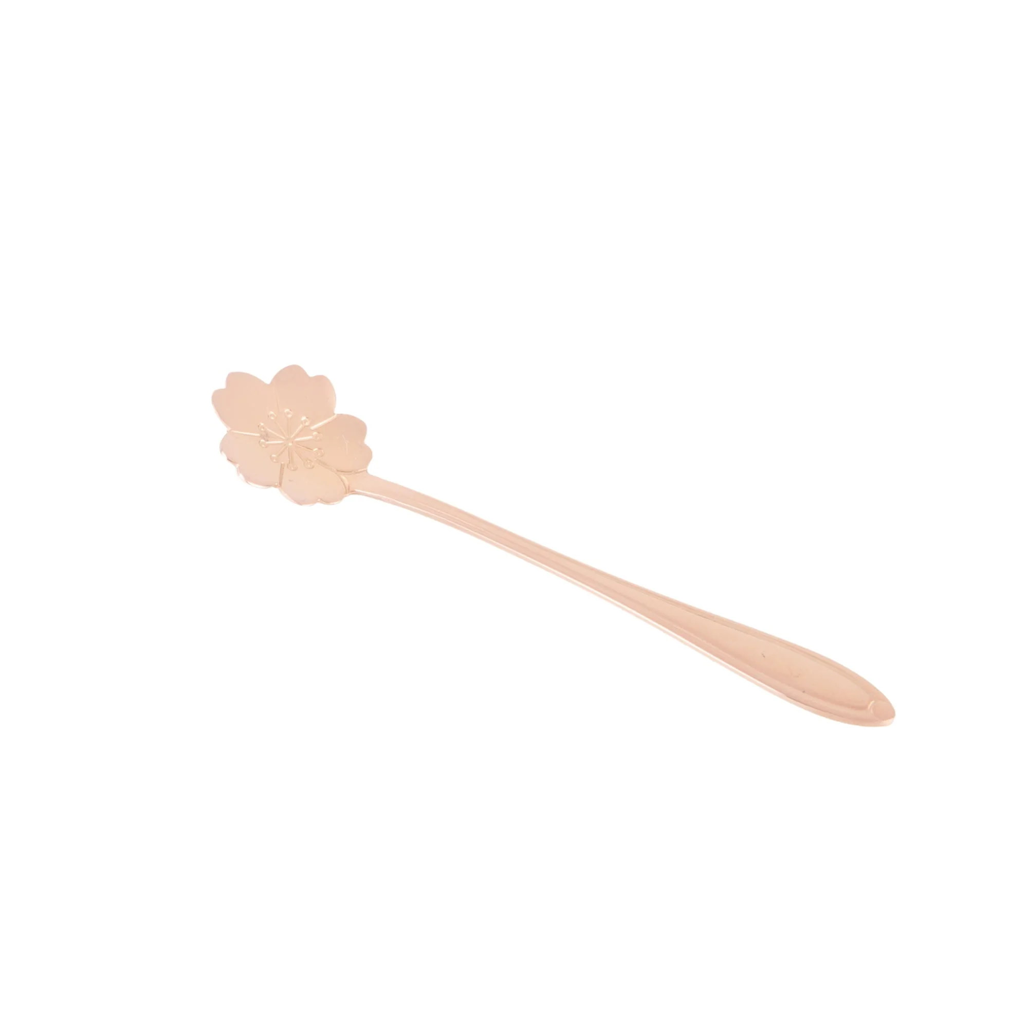 Jogo 4 Colheres Para Chá Flores Aço Inox Rose Gold - Image 8