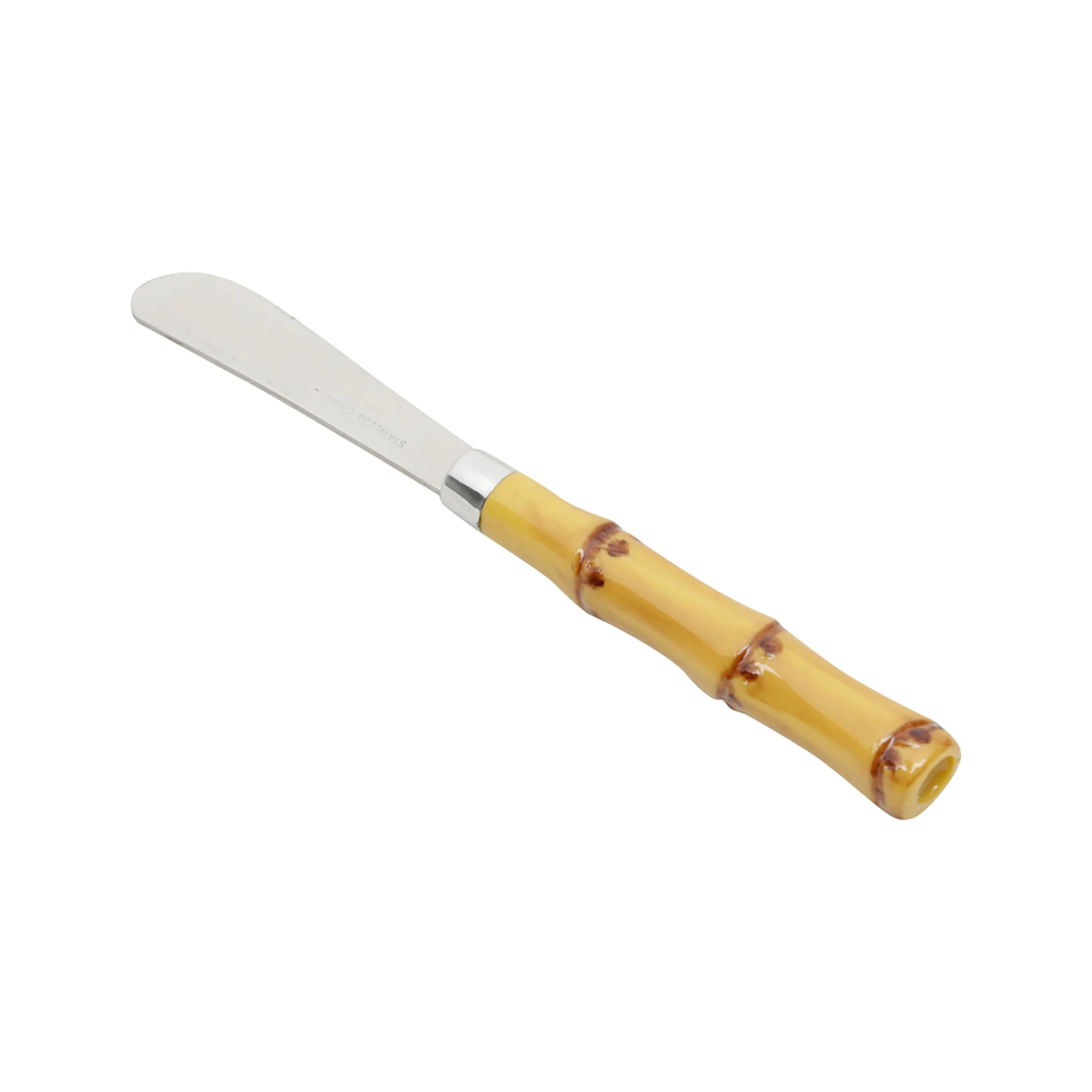 Jogo 4 Espátulas Luxo Bambu em Aço Inox com Cabo de Plástico 16cm - Image 4