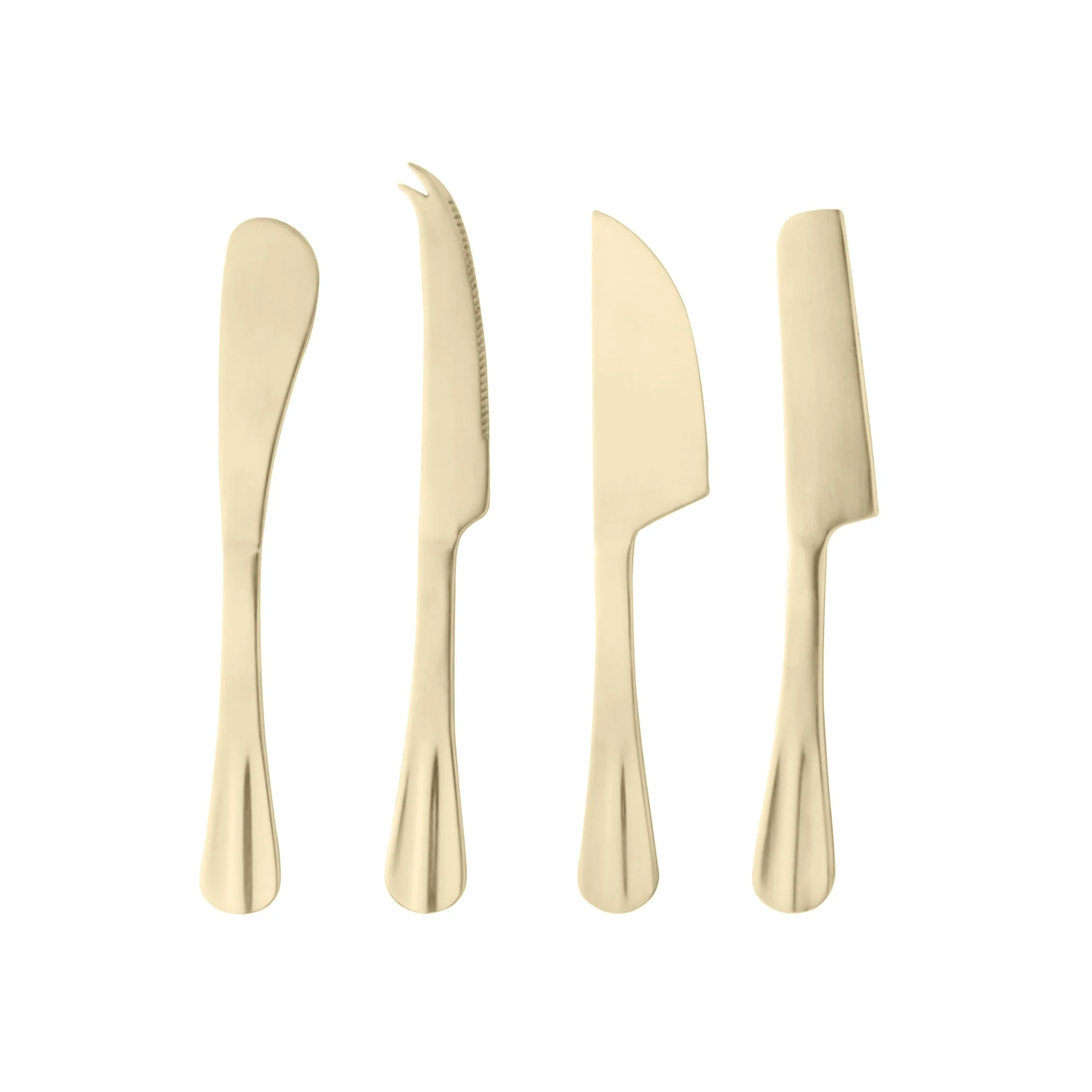 Jogo 4 Facas para Queijo Aço Inox Positano Dourado - Image 4