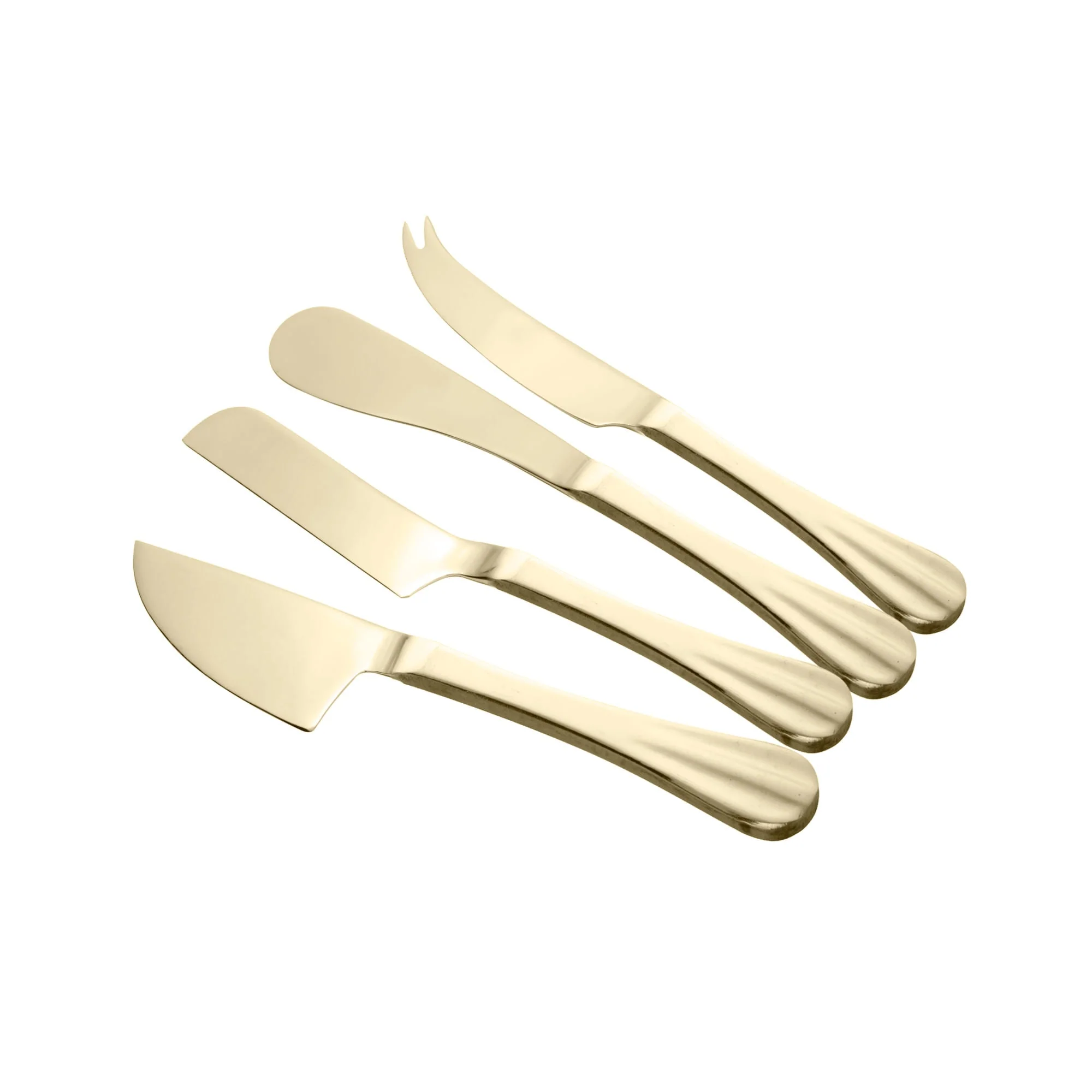 Jogo 4 Facas para Queijo Aço Inox Positano Dourado - Image 5