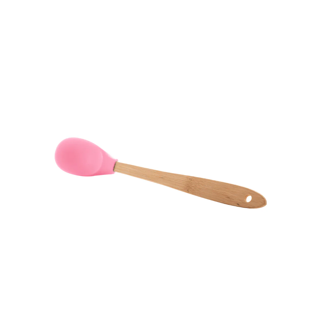 Jogo 4 Utensílios de Silicone com Cabo de Bambu Rosa - Image 2