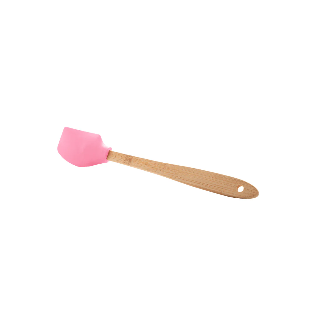 Jogo 4 Utensílios de Silicone com Cabo de Bambu Rosa - Image 5