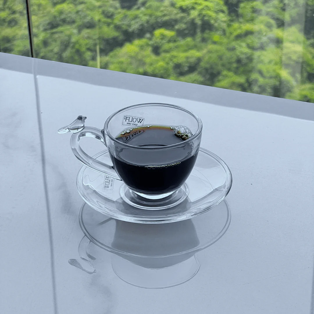 Jogo 4 Xícaras de Café Bird com Pires Cristal 80ml - Image 5