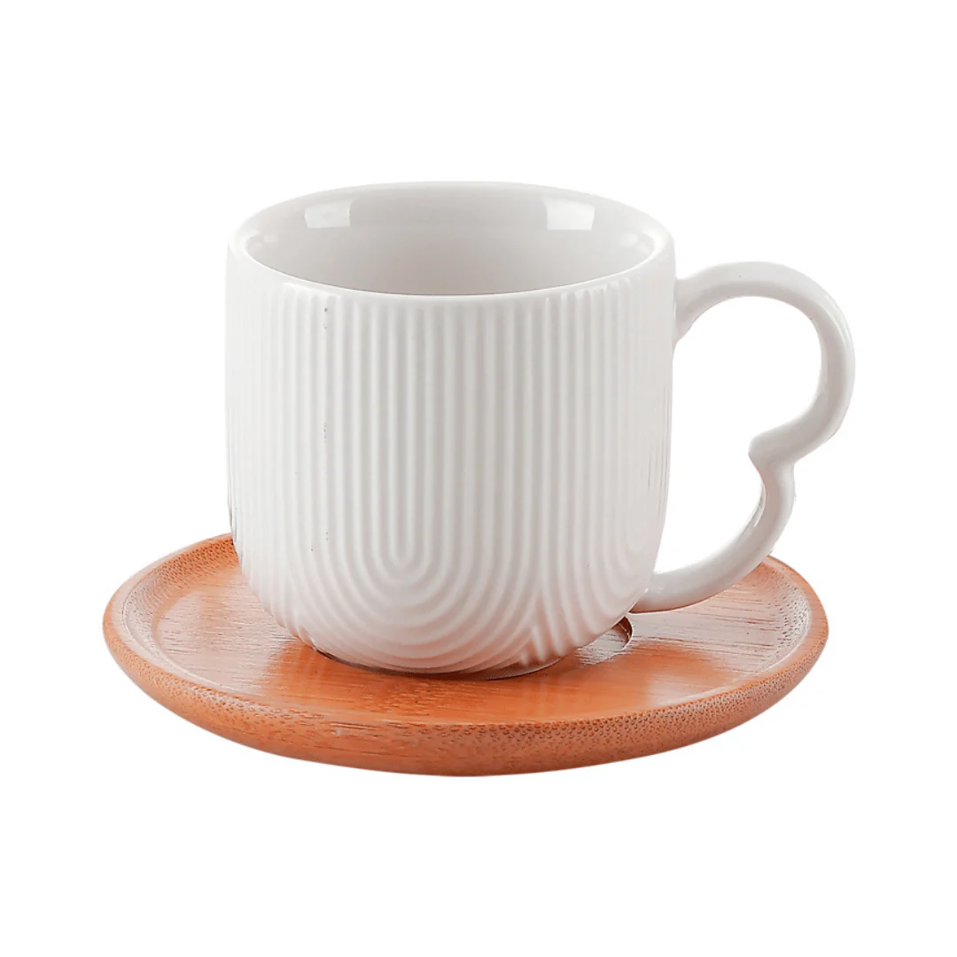 Jogo 4 Xicaras de Café com Pires de Cerâmica Oasis Branca 90ml - Image 7