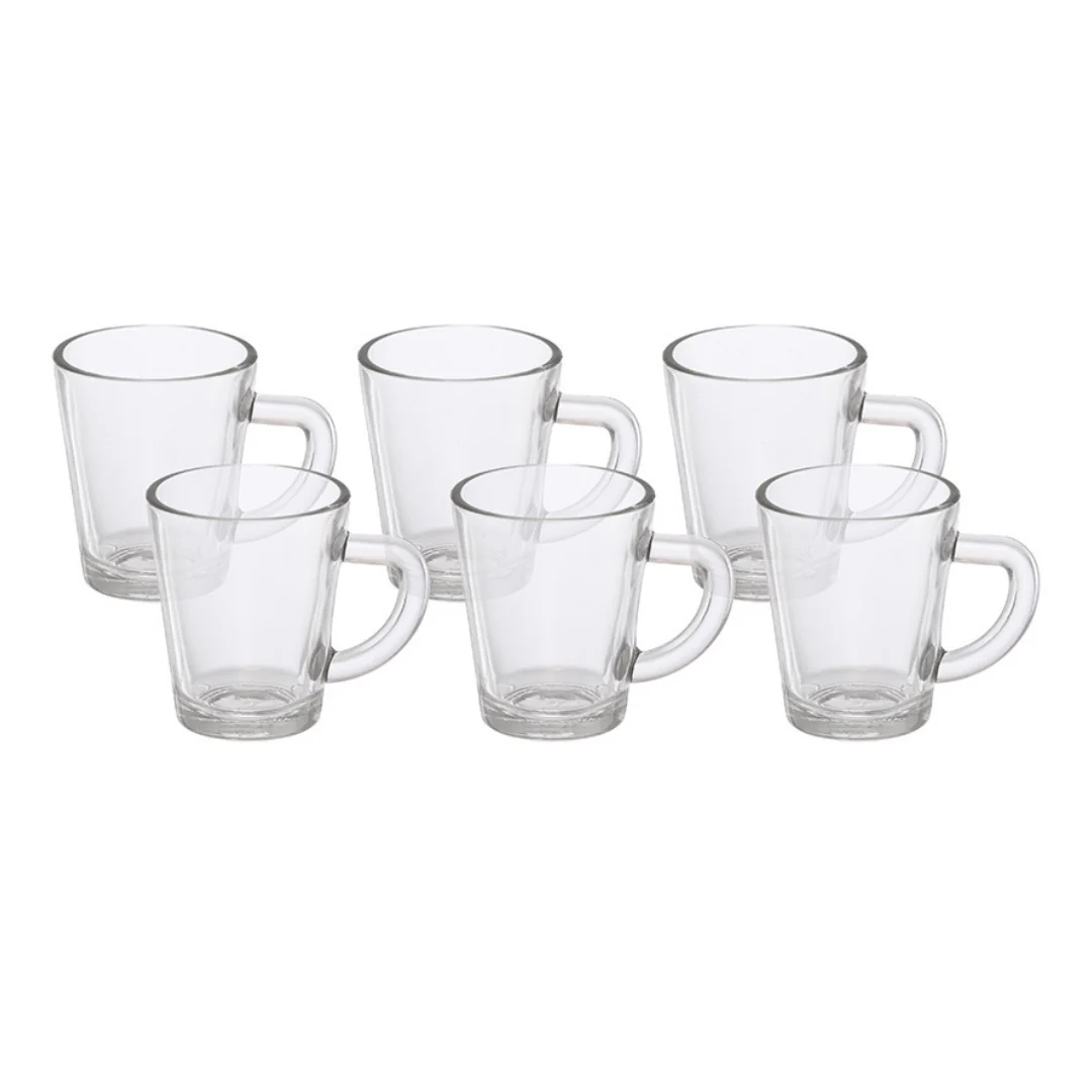 Jogo 6 Canecas de Café Lisa de Vidro 70ml - Image 3