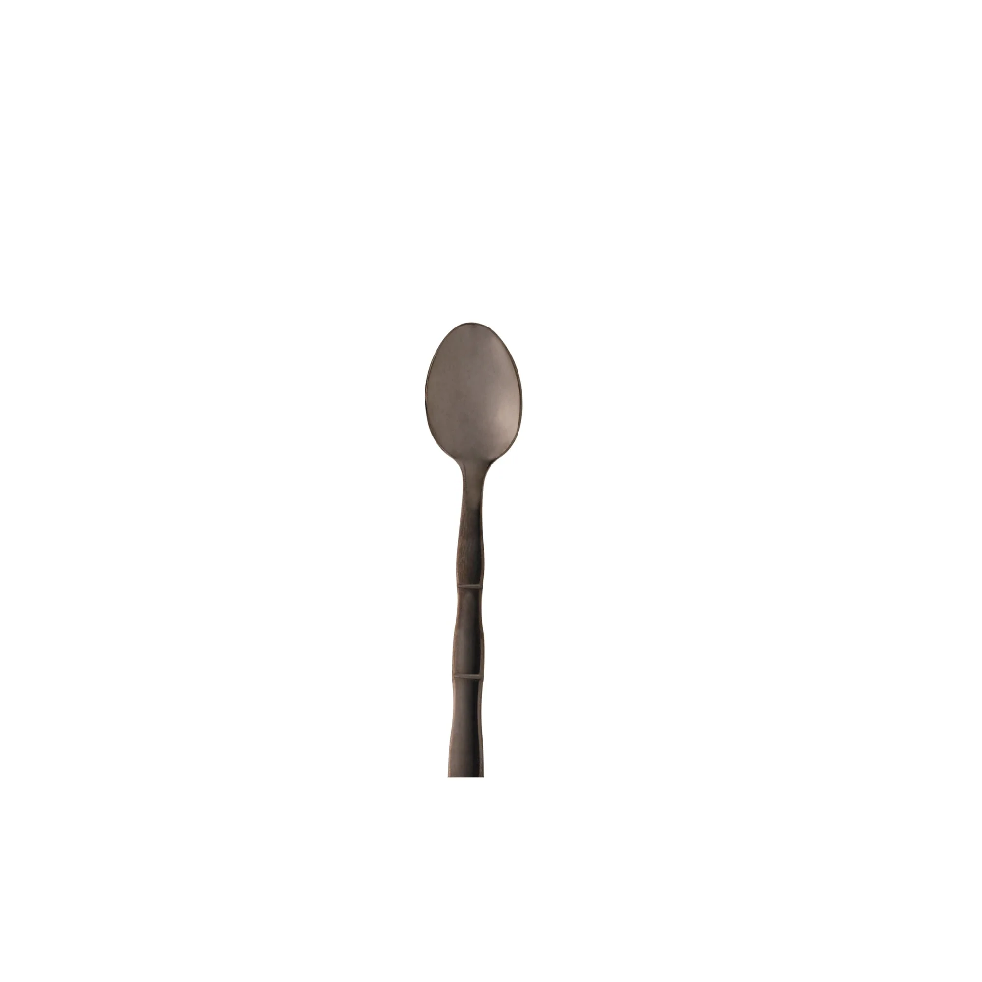 Jogo 6 Colheres para Chá Estilo Bambu Aço Inox Elegant Preto Ônix 12,5 cm - Image 3