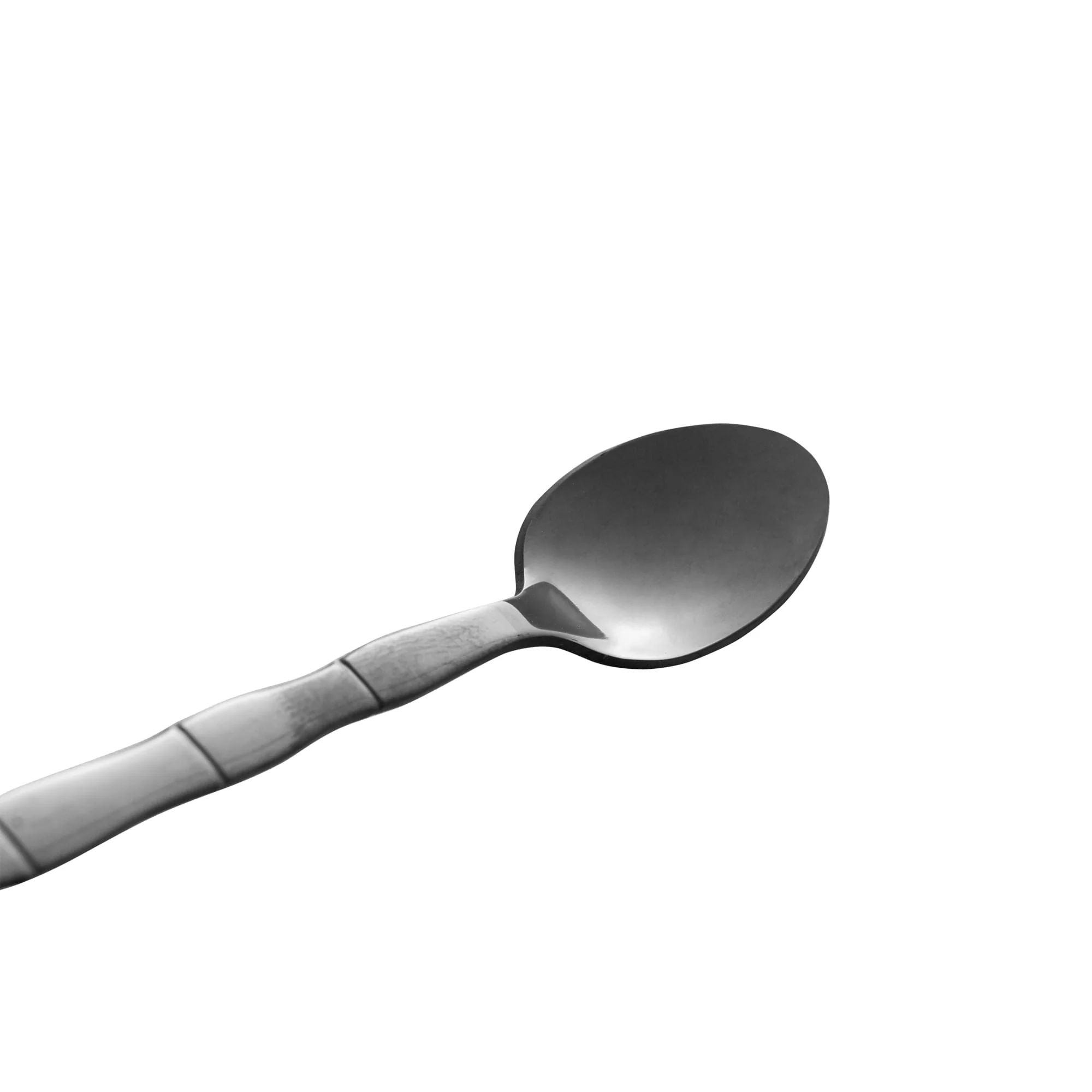 Jogo 6 Colheres para Chá Estilo Bambu Aço Inox Elegant Preto Ônix 12,5 cm - Image 6