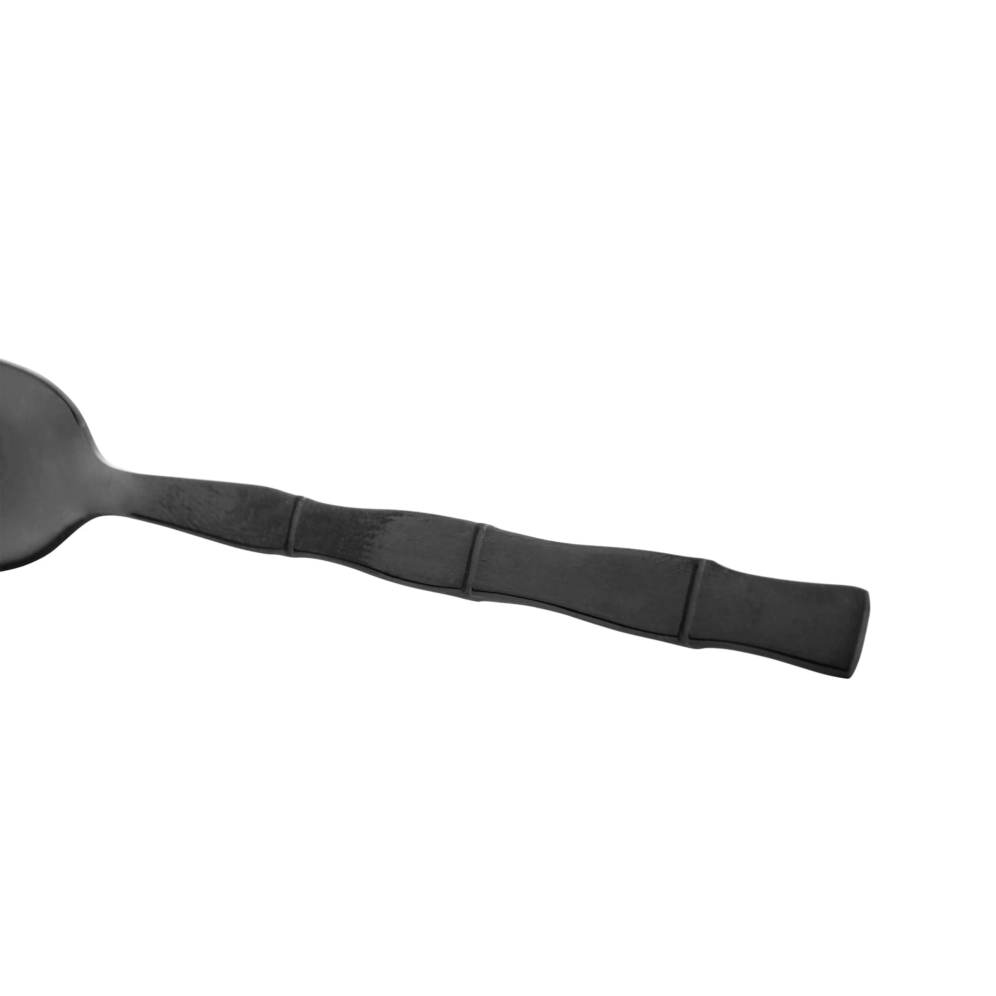 Jogo 6 Colheres para Chá Estilo Bambu Aço Inox Elegant Preto Ônix 12,5 cm - Image 7