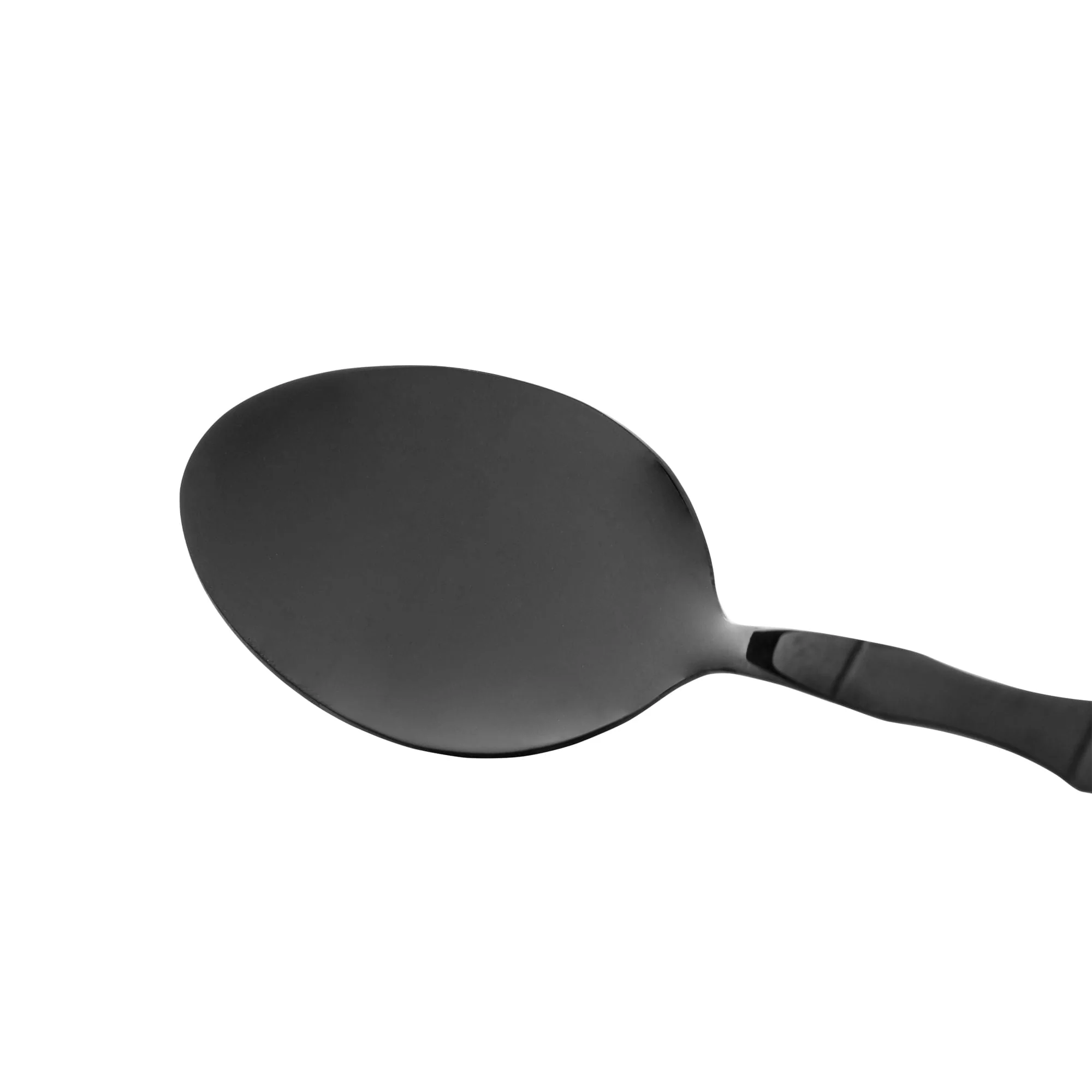 Jogo 6 Colheres para Mesa Estilo Bambu Aço Inox Elegant Preto Ônix 19,8 cm - Image 5