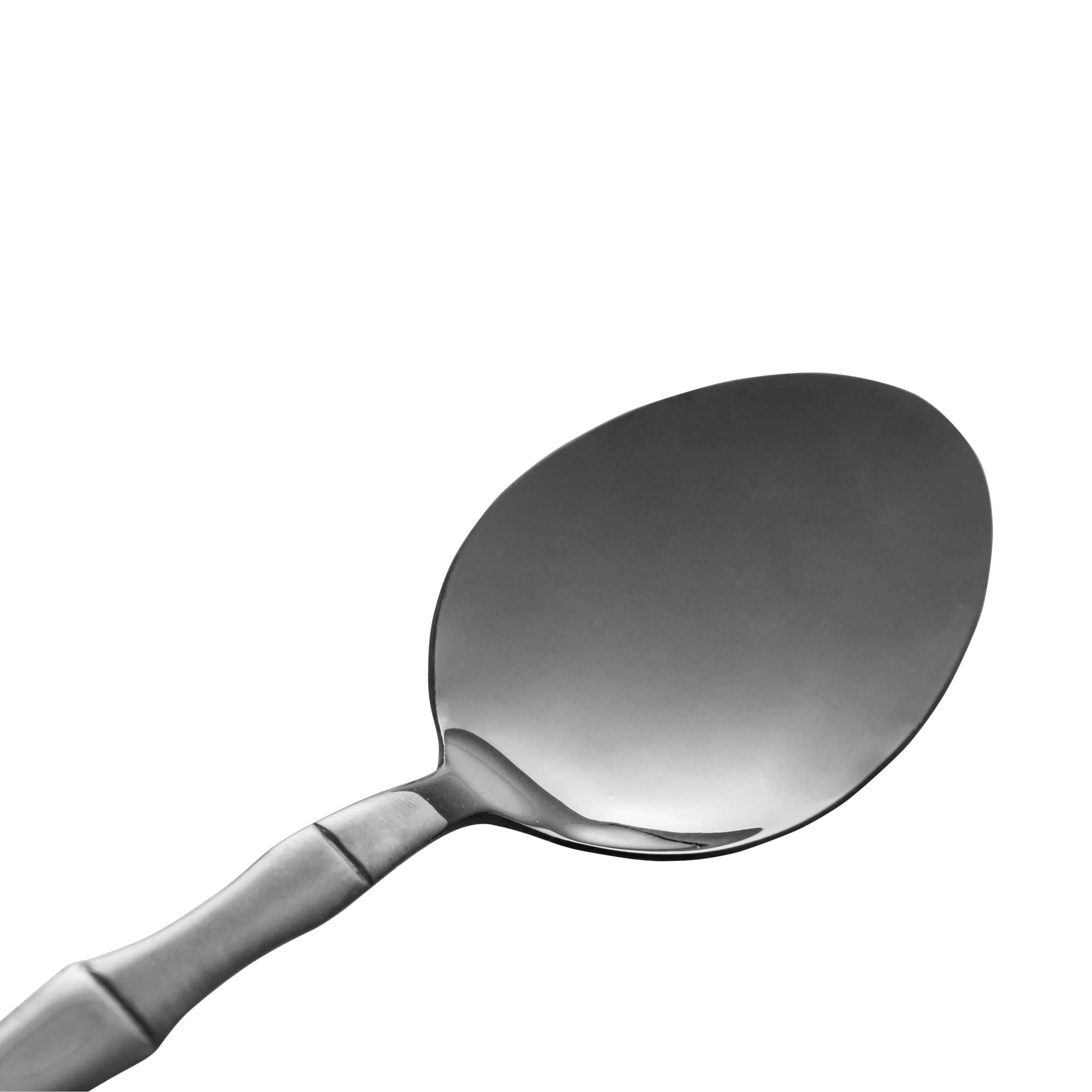 Jogo 6 Colheres para Mesa Estilo Bambu Aço Inox Elegant Preto Ônix 19,8 cm - Image 6