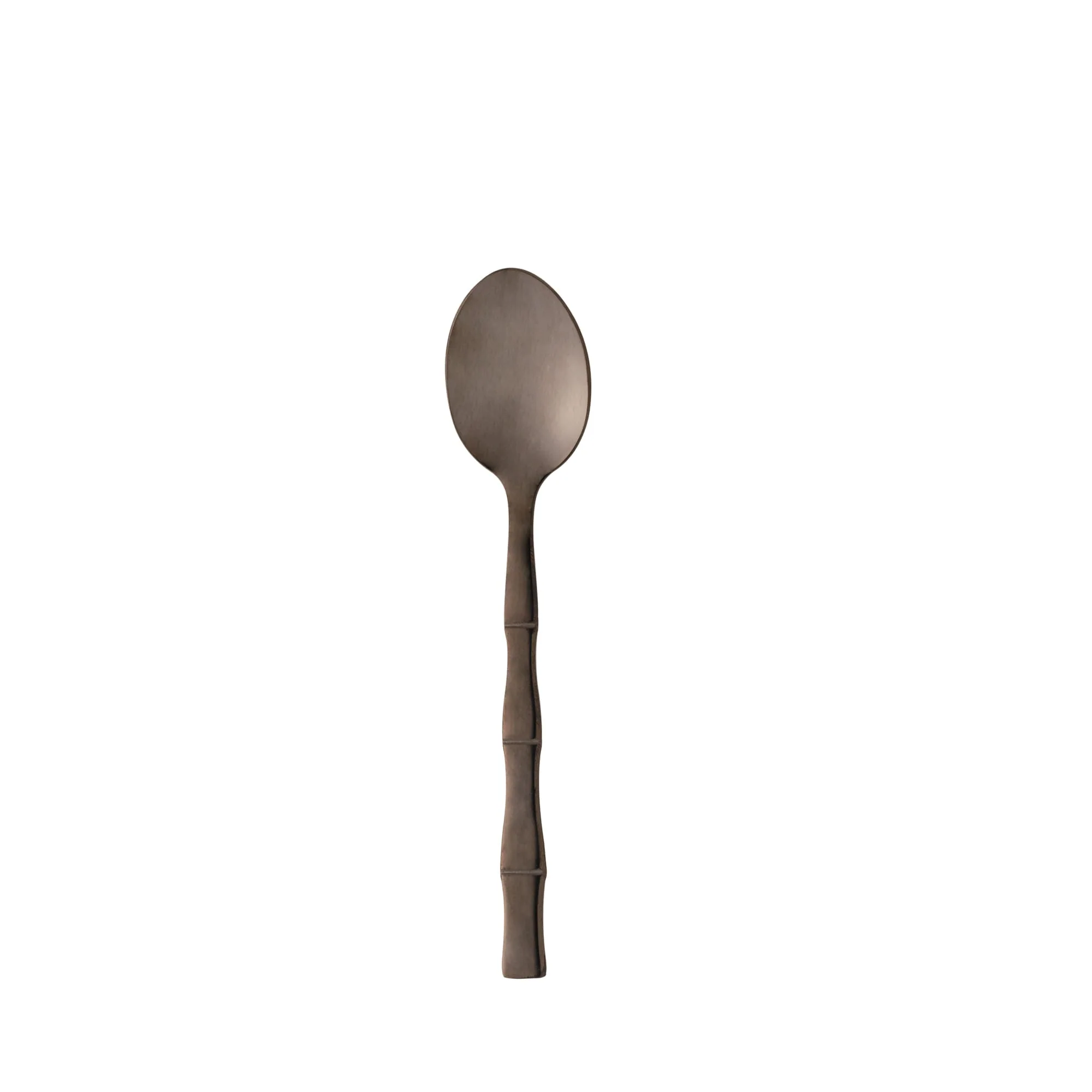 Jogo 6 Colheres para Sobremesa Estilo Bambu Aço Inox Elegant Preto Ônix 15,2 cm - Image 2