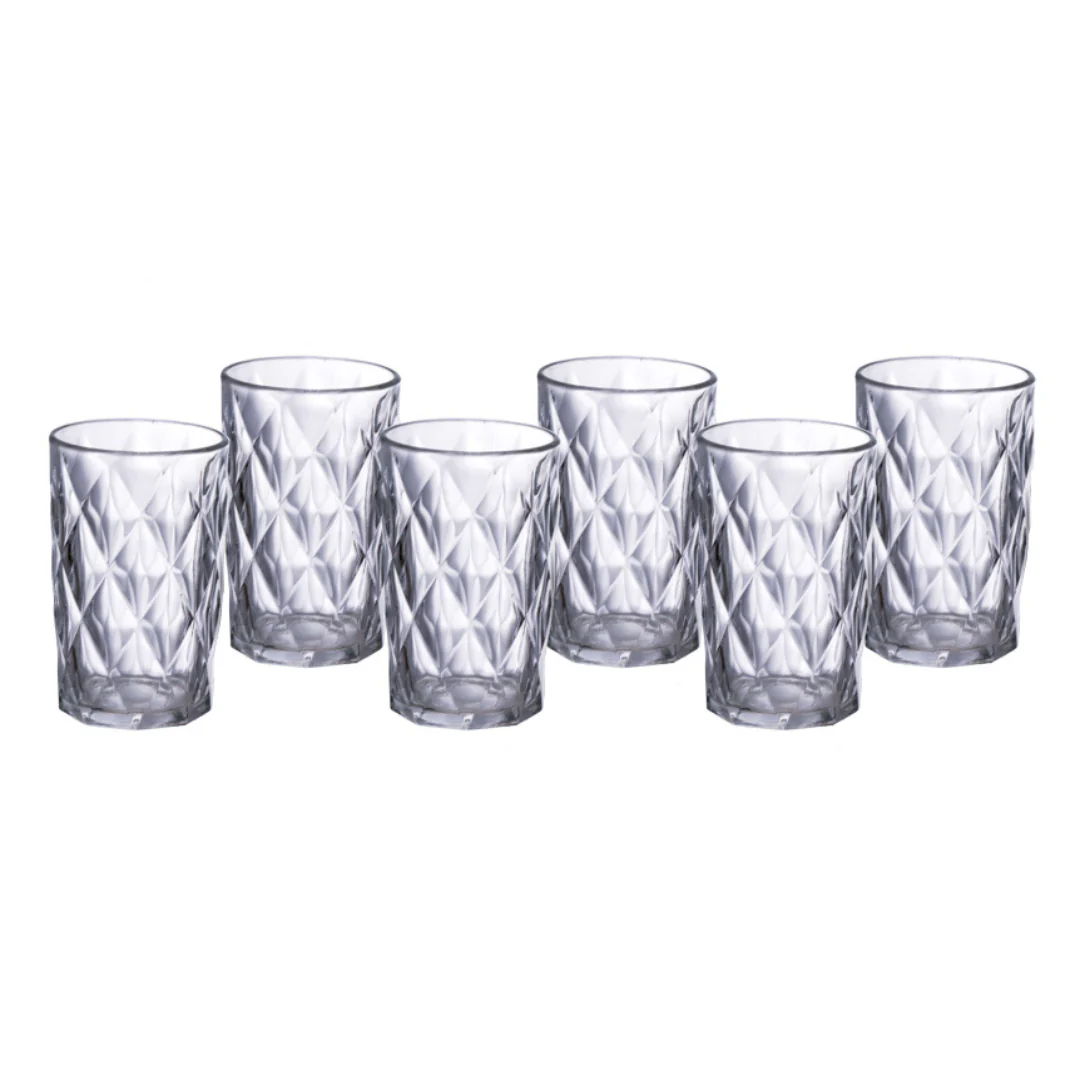 Jogo 6 Copos Altos Diamond 340ml
