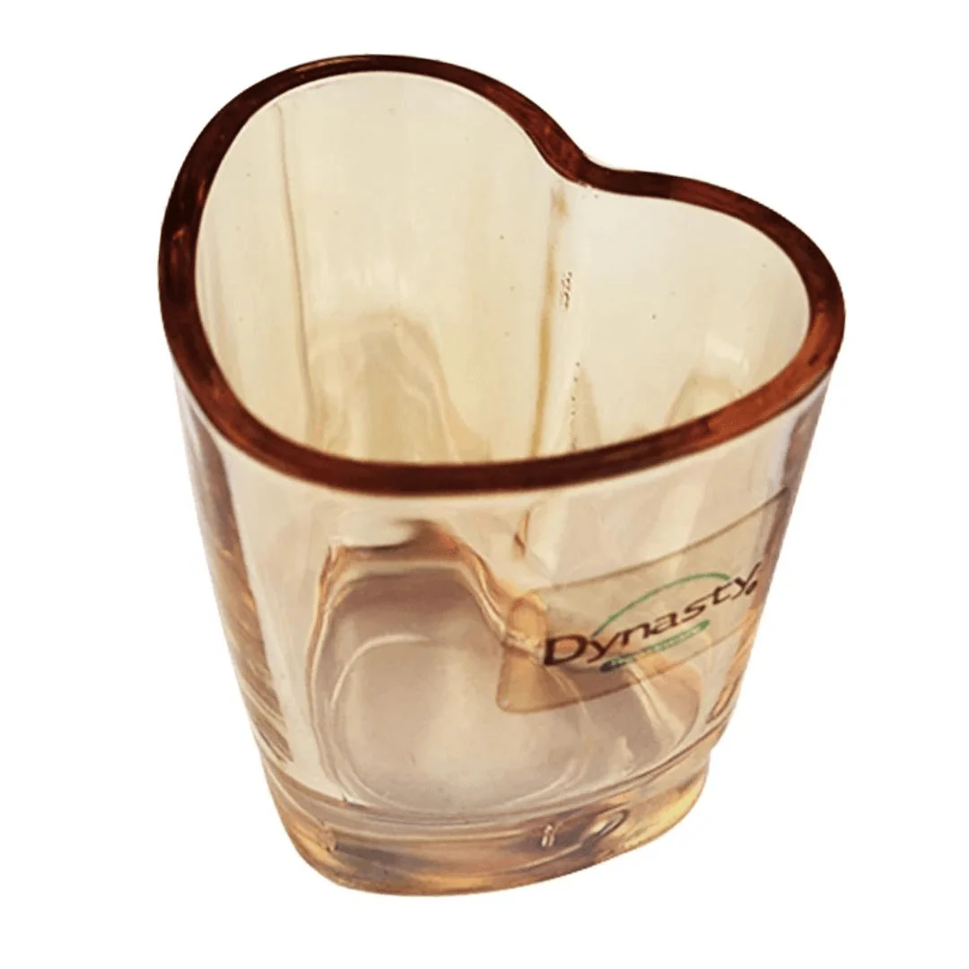 Jogo 6 Copos para Shot Licor de Vidro Coração Âmbar 45ml - Image 6
