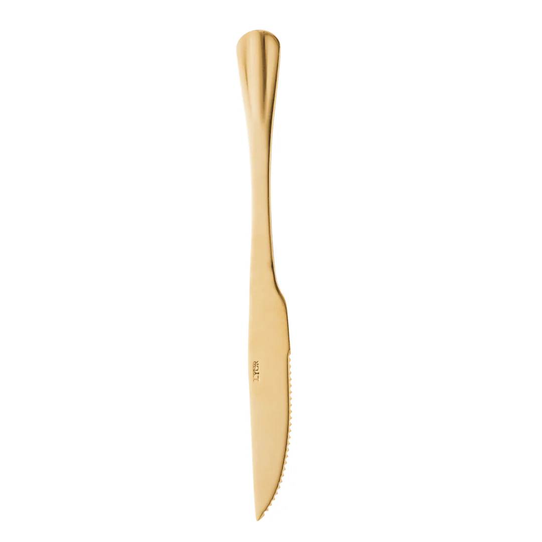 Jogo 6 Facas Churrasco Positano Dourado 23cm - Image 7