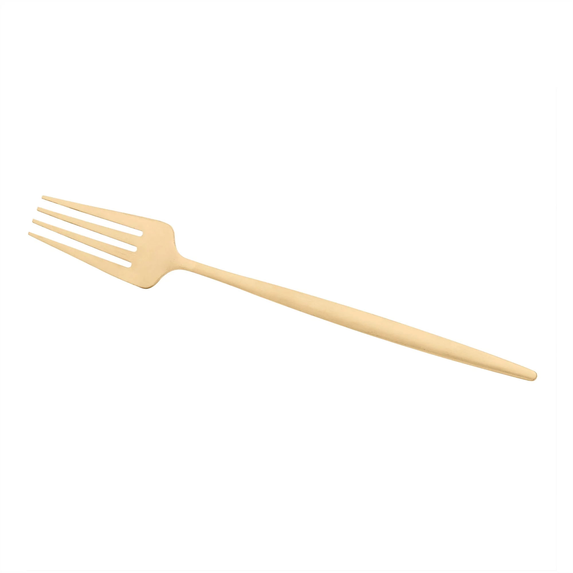 Jogo 6 Garfos para Mesa Opera Aço Inox Dourado 22cm - Image 2