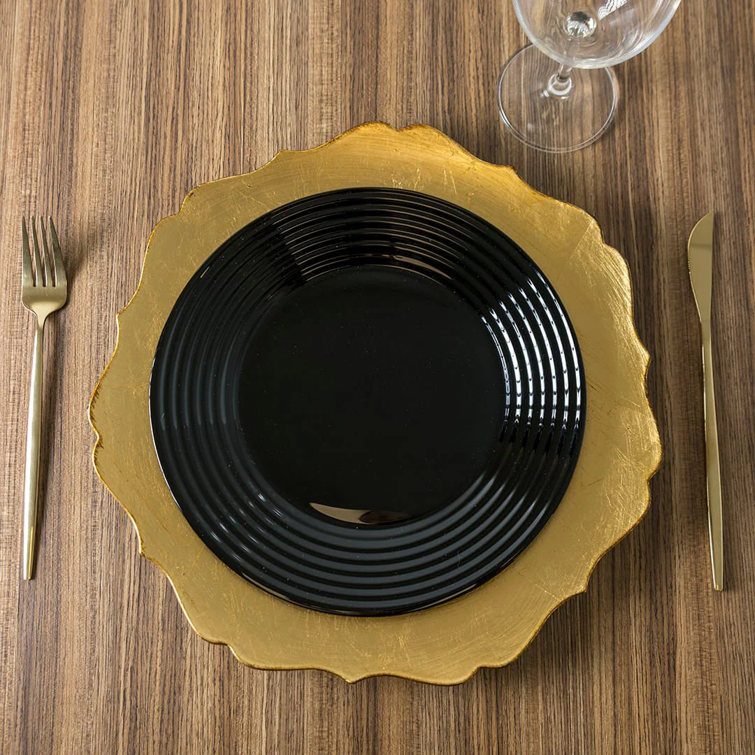 Jogo 6 Garfos para Mesa Opera Aço Inox Dourado 22cm - Image 8
