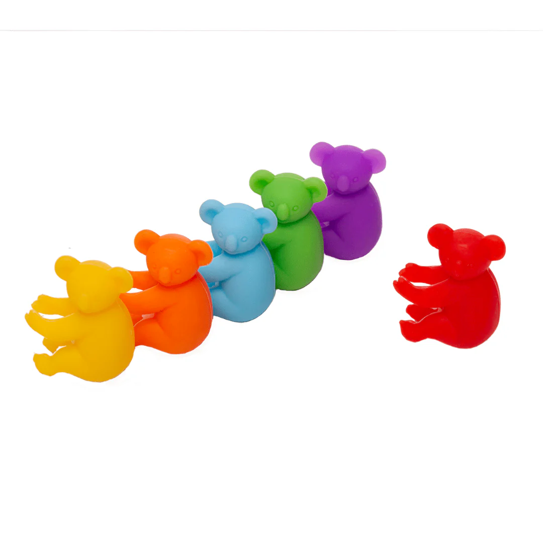 Jogo 6 Marcadores para Taça Koala Sortidos Silicone