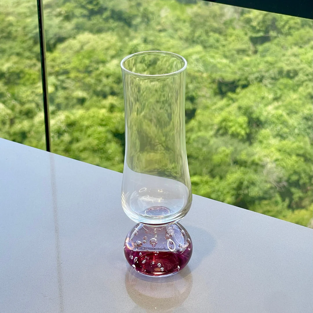 Jogo 6 Taças Champanhe Base Esfera Rosa e Transparente 240ml - Image 3