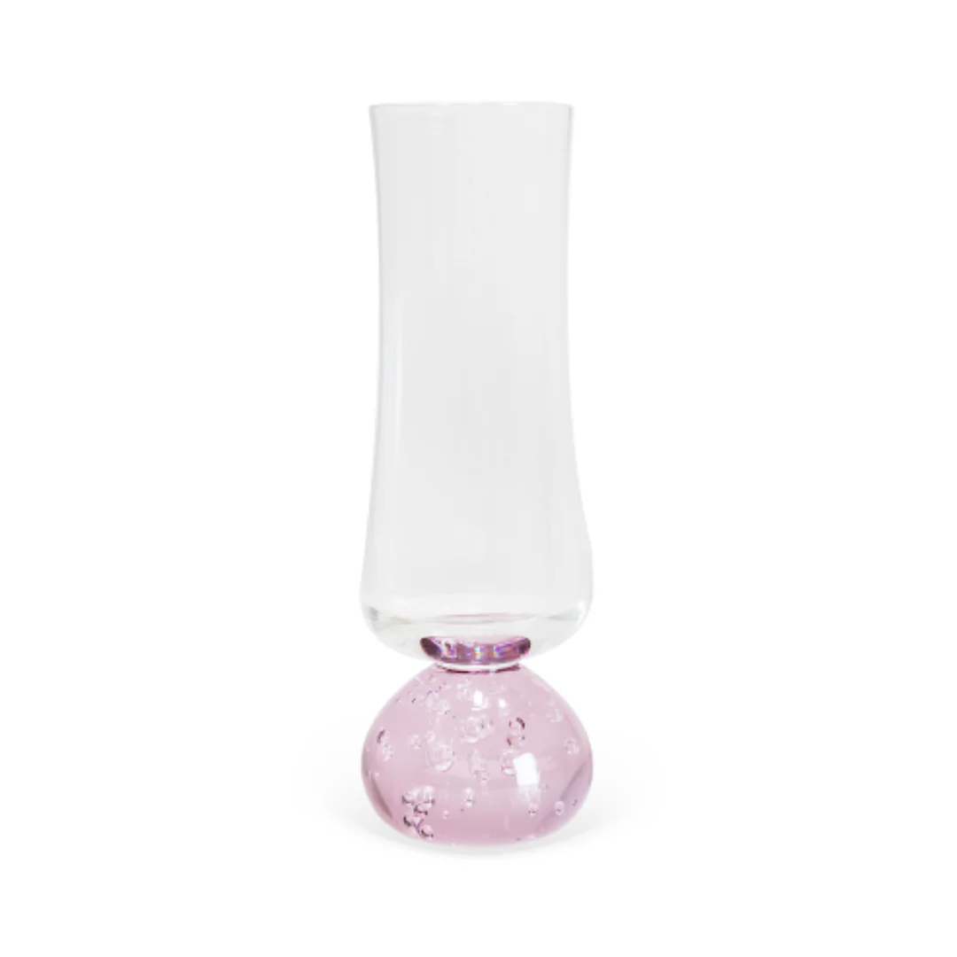 Jogo 6 Taças Champanhe Base Esfera Rosa e Transparente 240ml - Image 5
