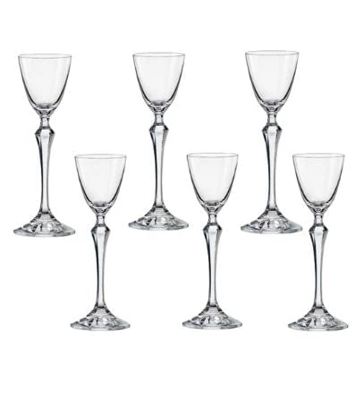 Jogo 6 Taças de Licor Elisabeth em Cristal 70ml