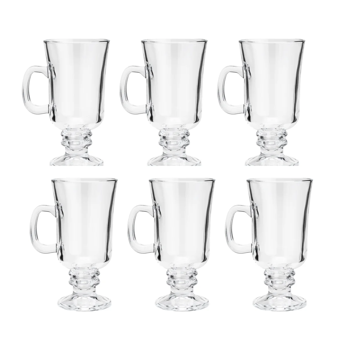 Jogo 6 Taças para Cappuccino de Vidro Sodo-Calcico 114ml