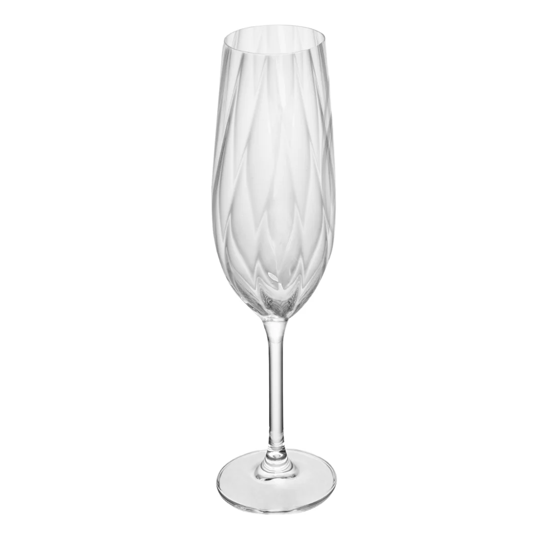 Jogo 6 Taças para Champanhe Crex Optic Cristal 270ml - Image 3